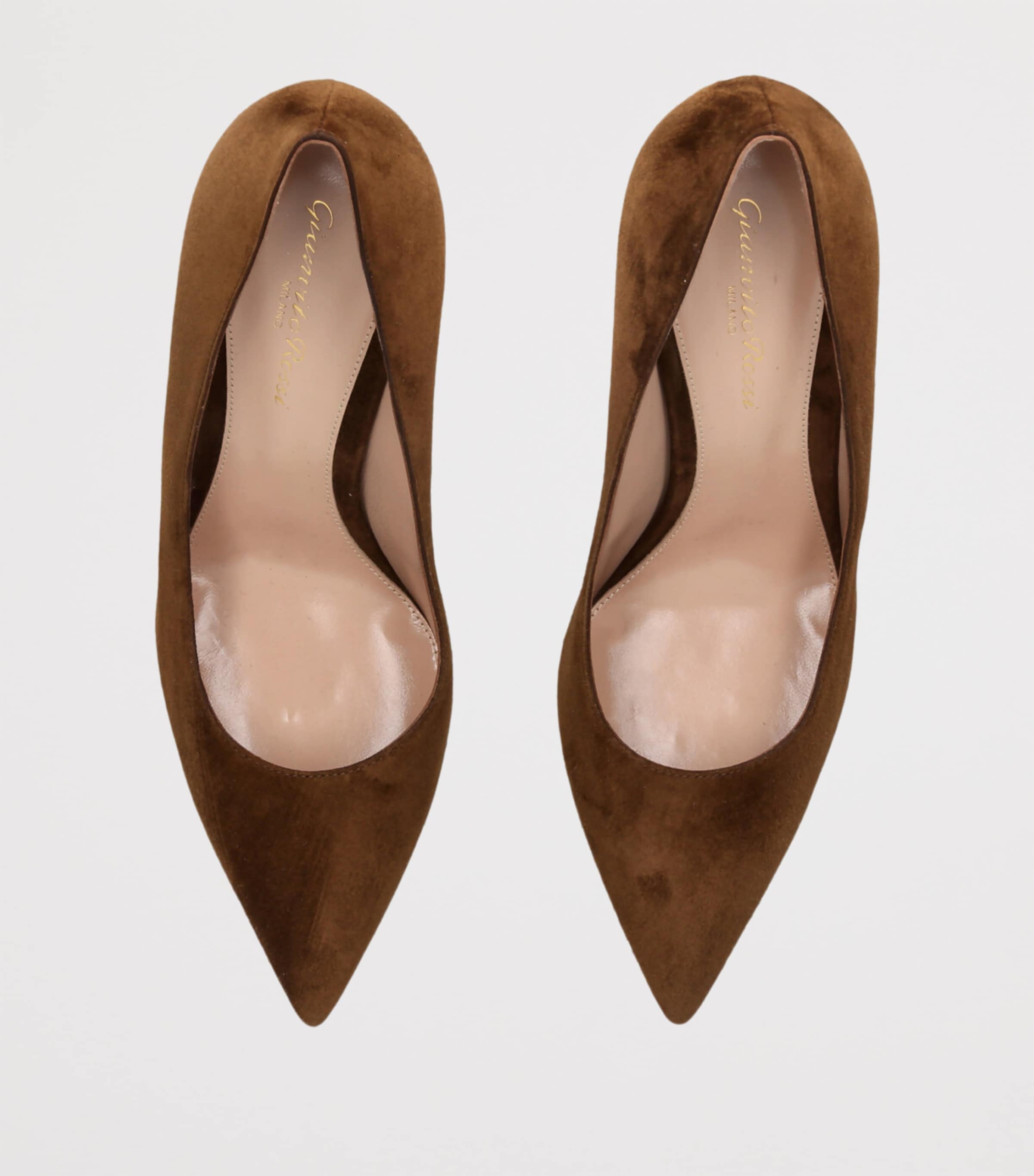 Gianvito Rossi Brown Suede Gianvito Pumps 85 Harrods AE