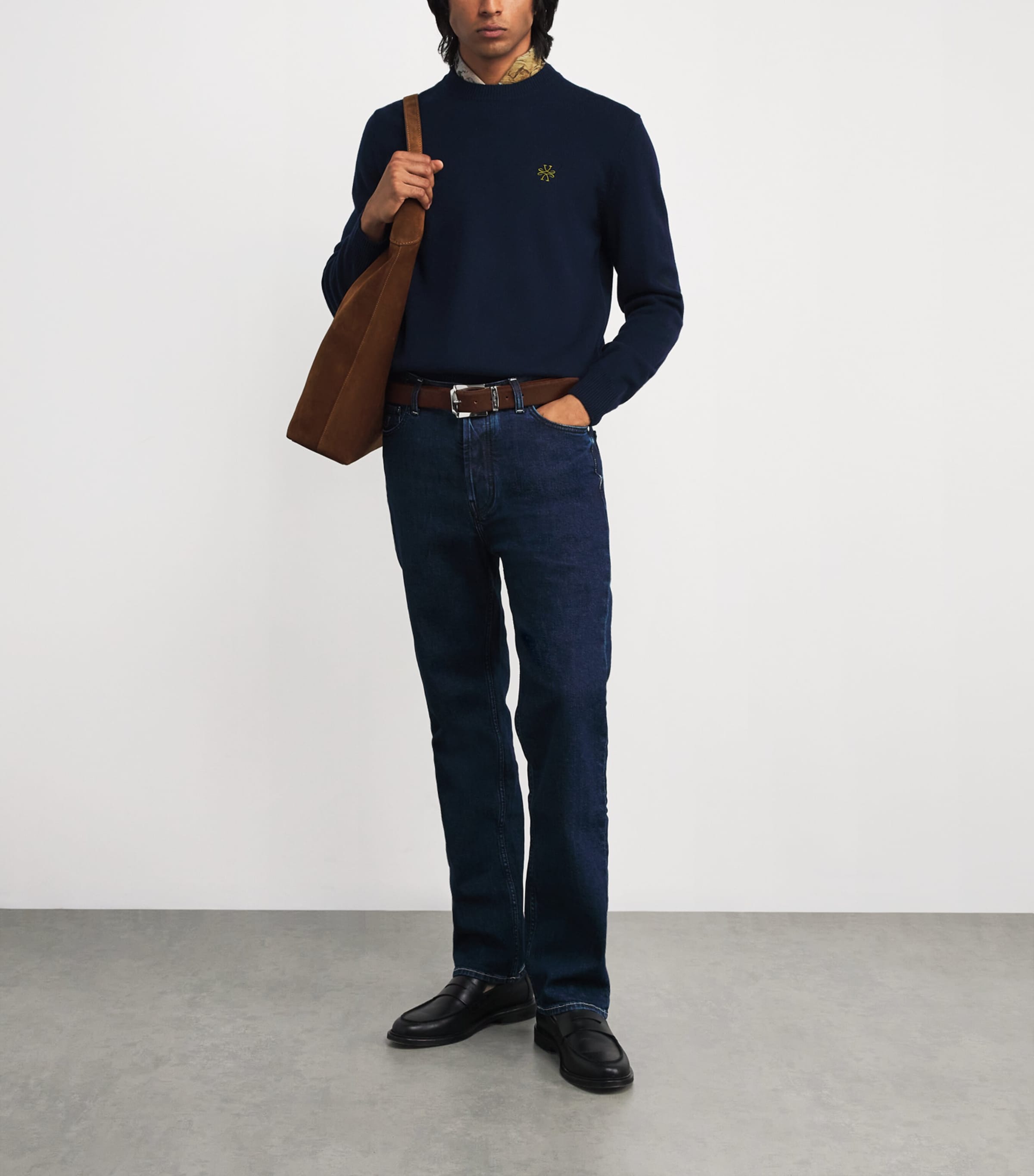 Wool-Cashmere Monogram Sweater Y98 Image 2