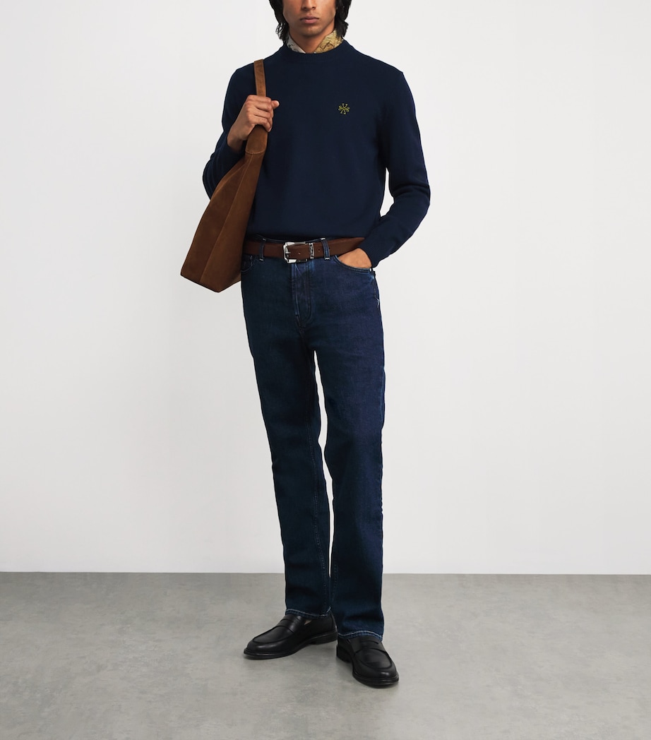 Wool-Cashmere Monogram Sweater Y98 Image 2