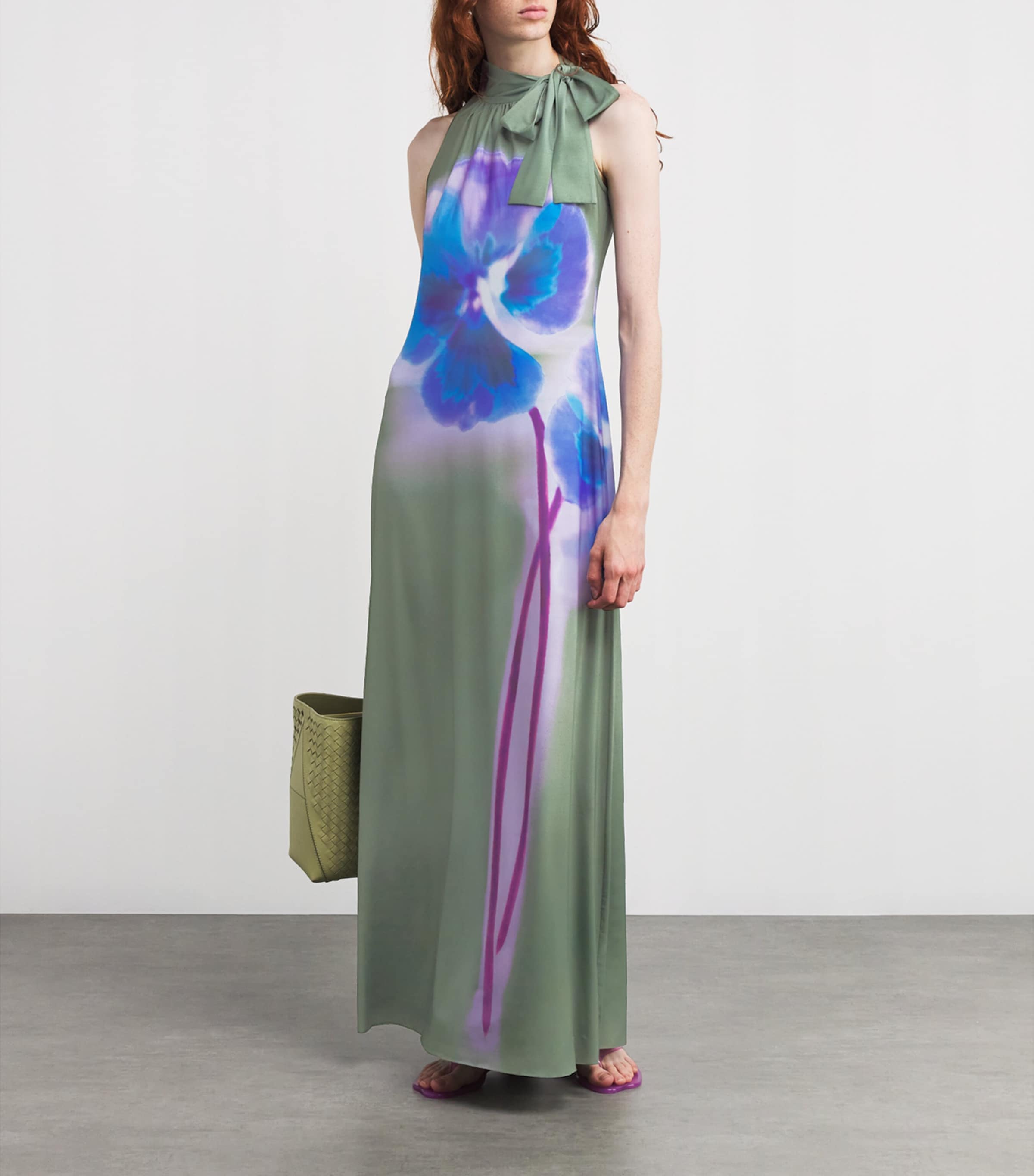 Floral Pussybow Maxi Dress IVY Image 2