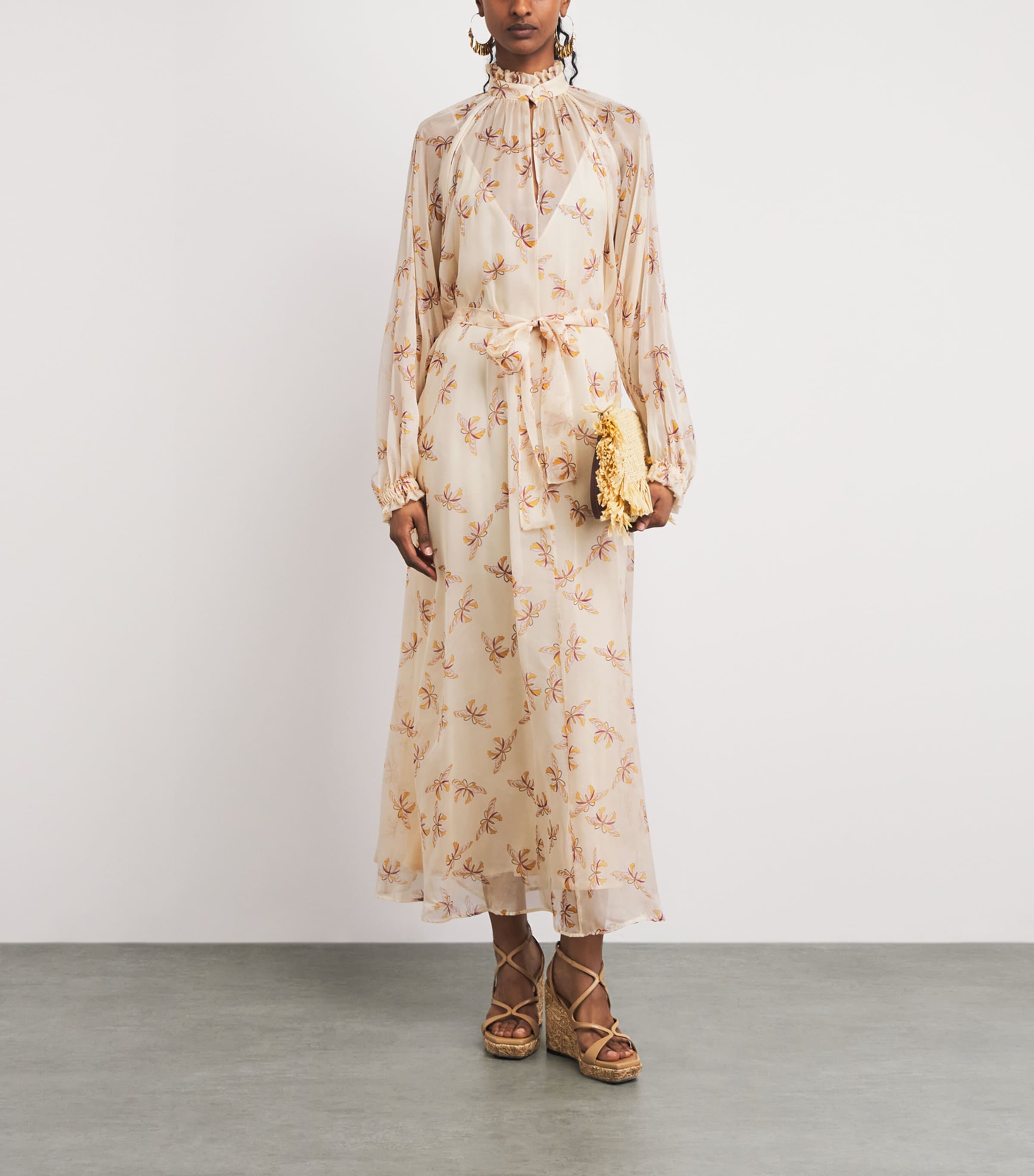 La Doublej Womens Silk Farfalla Cerere Maxi Dress Farfalla Image 2