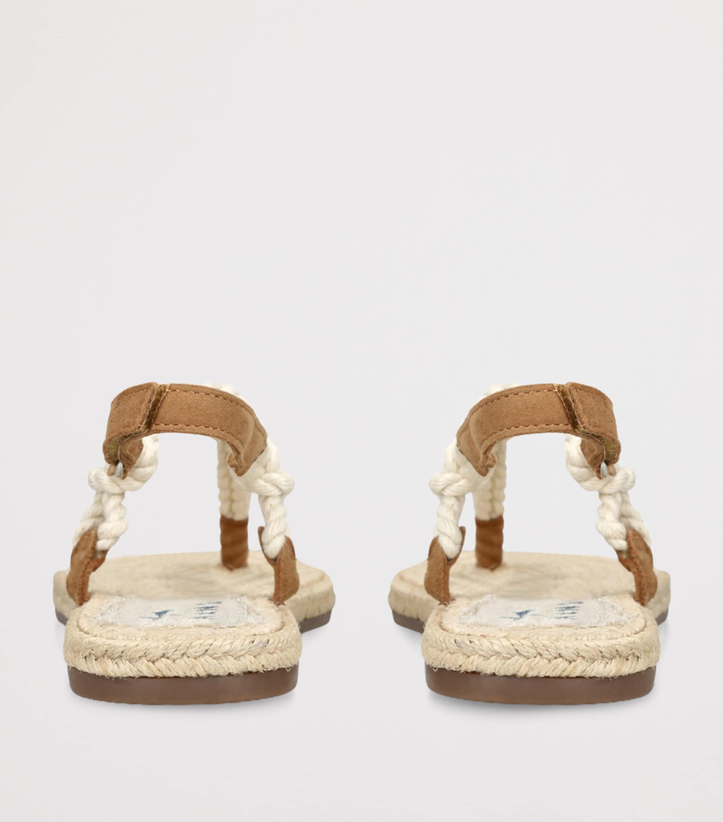 Manebi Rope Flat Sandals Bone Image 2