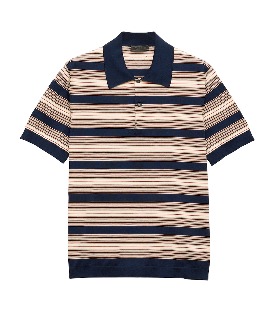 Cotton Stripe Polo Shirt F0008 Image 1