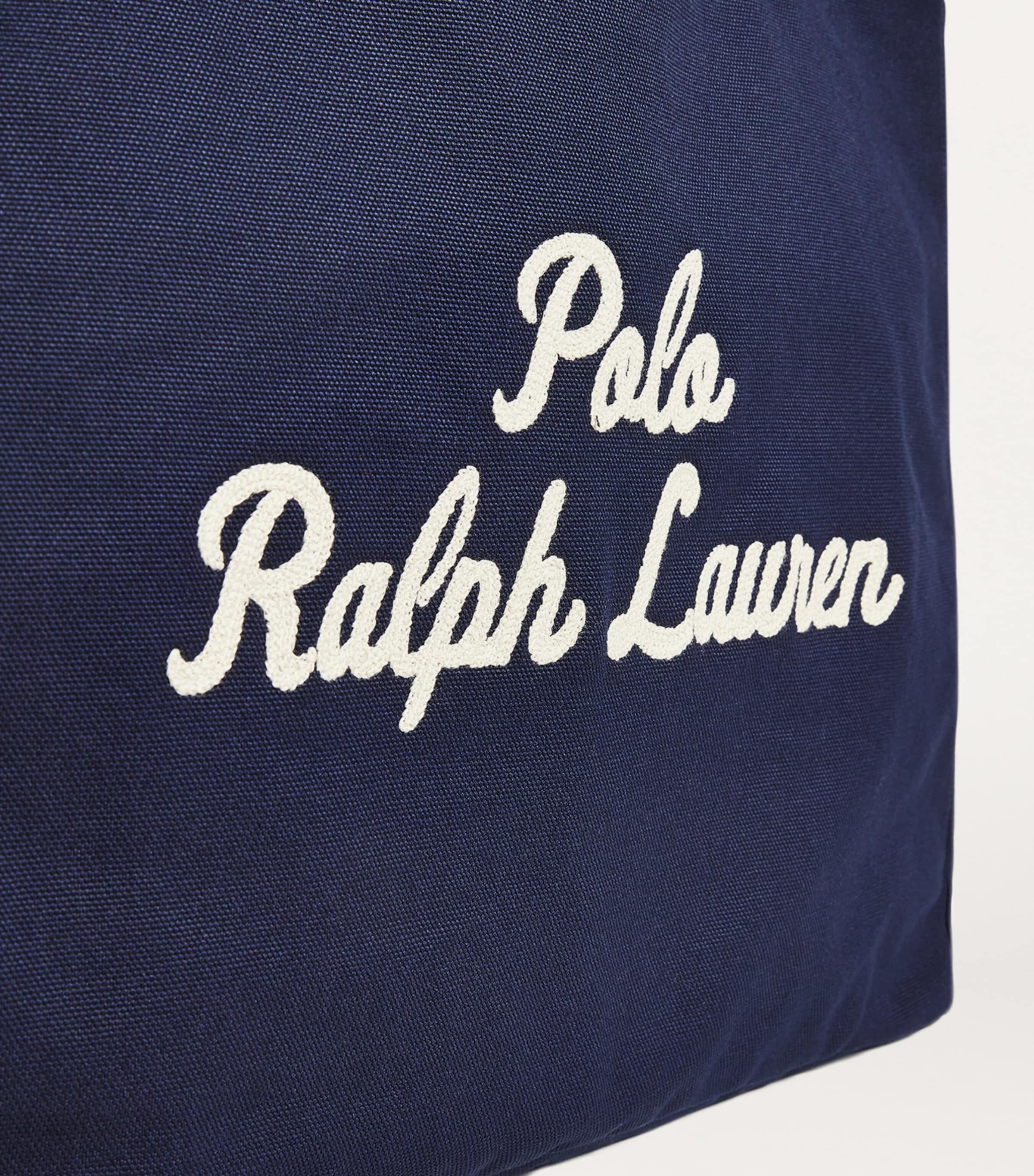 Cotton Logo Tote Bag NAVY Image 4