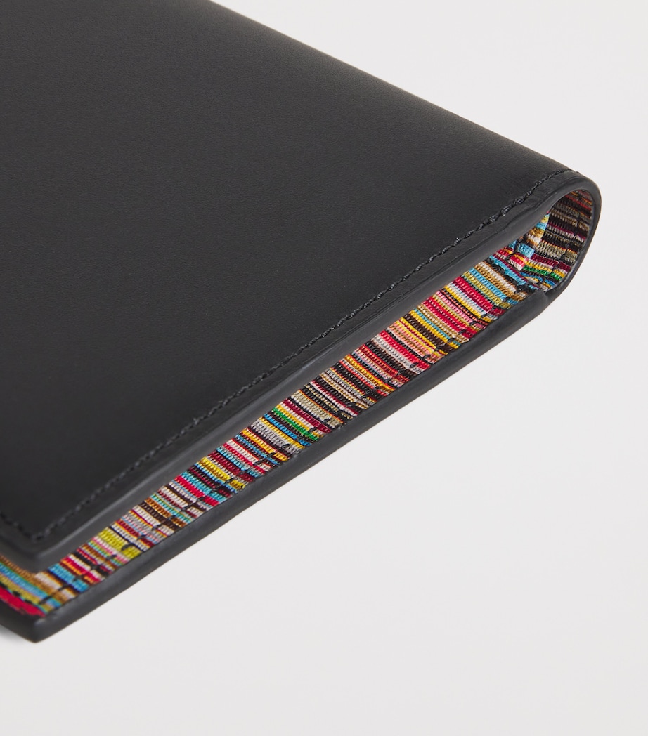 Leather Stripe Insert Bifold Wallet 79_BLACK Image 3