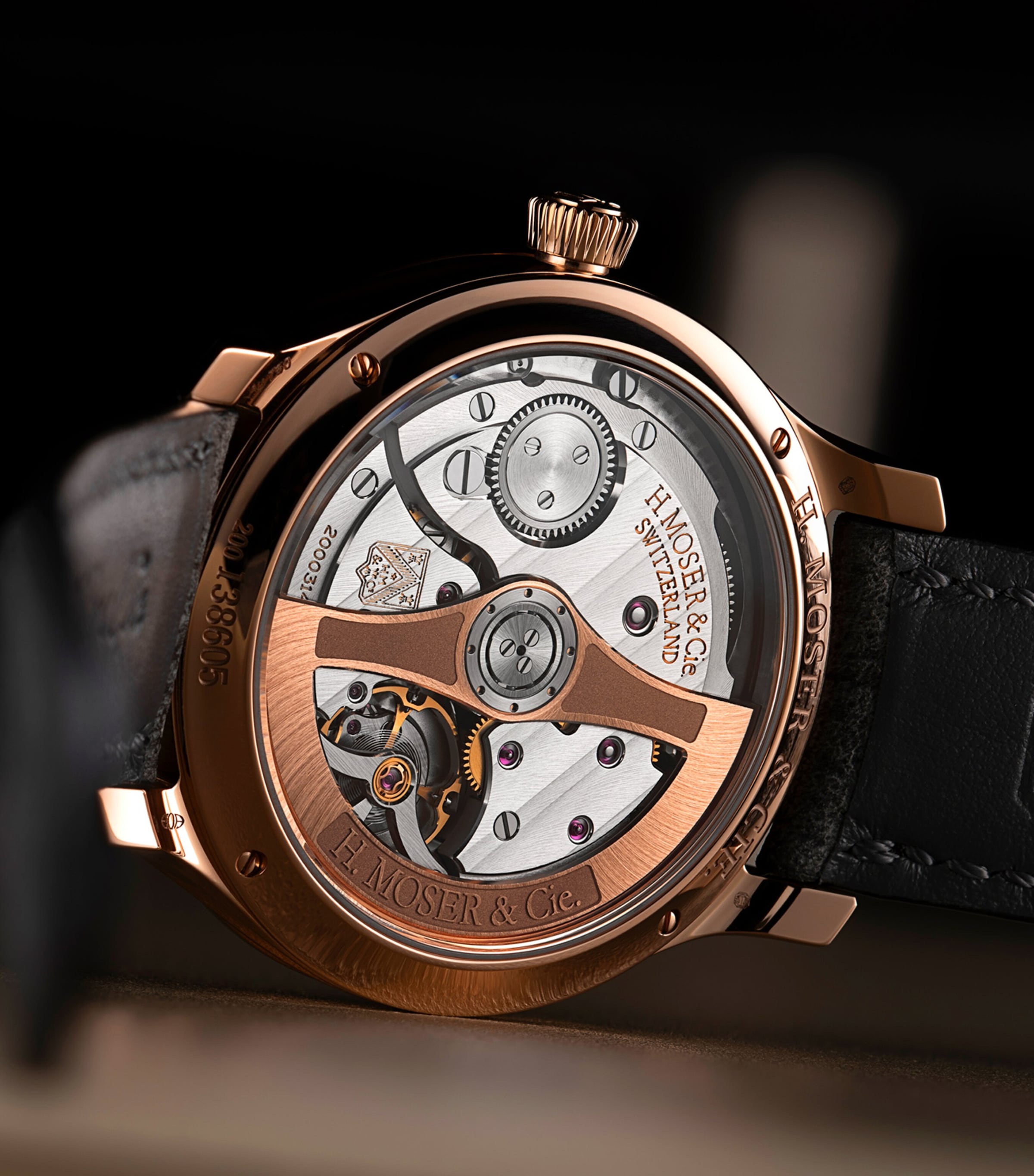 Rose Gold Endeavour Centre Seconds Concept Watch 40mm BLACK Image 5