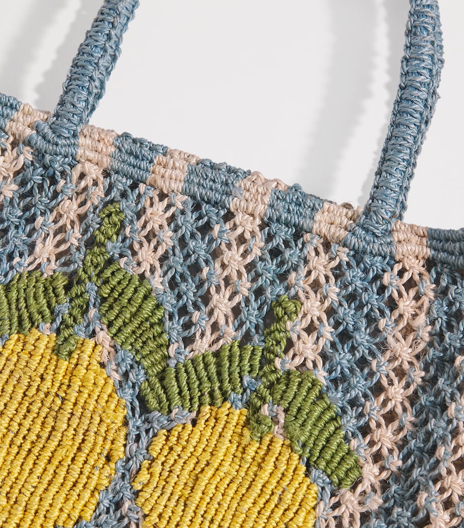 Small Stripe Lemons Tote Bag SKY NATURAL Image 6