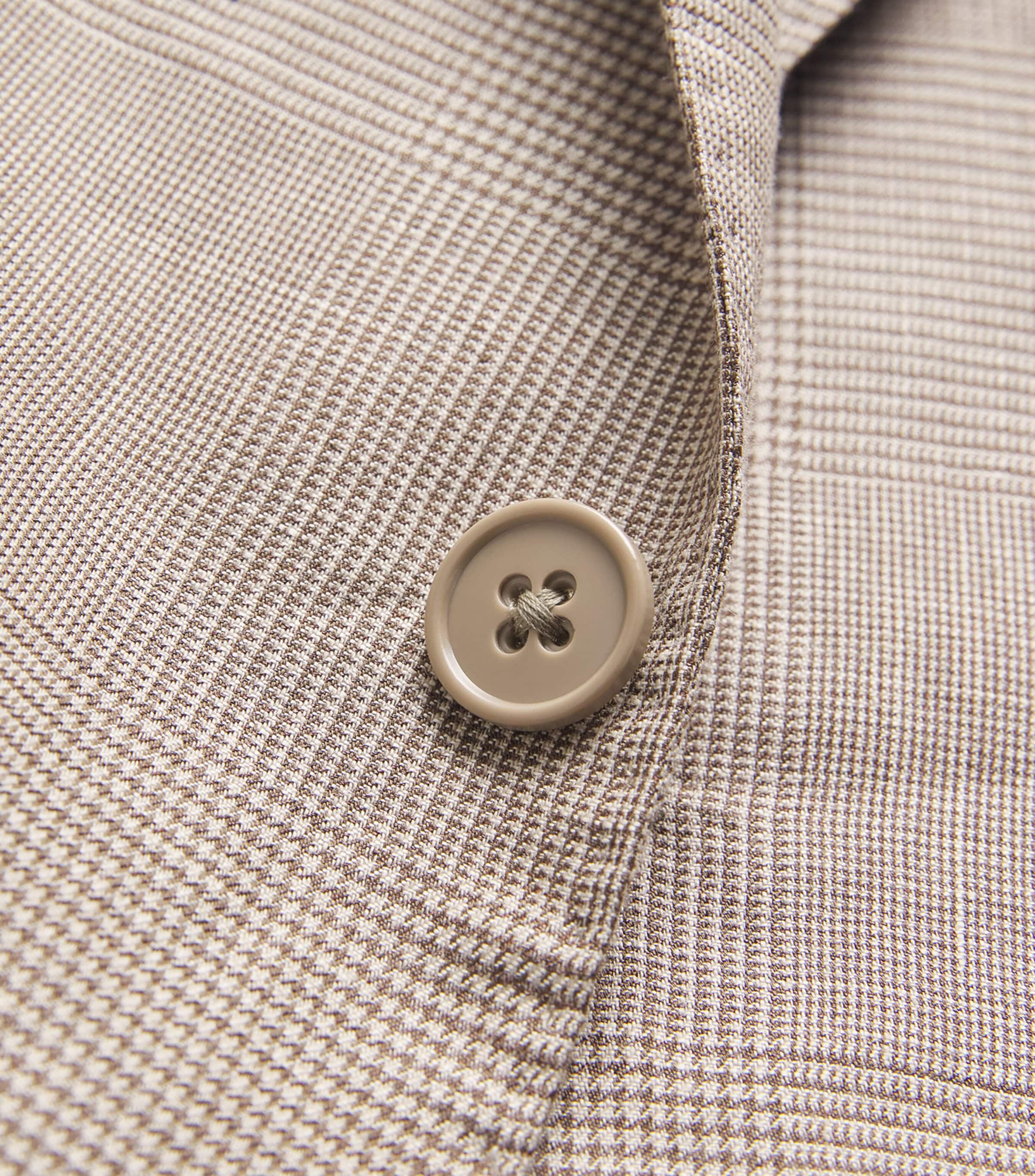 Ralph Lauren Purple Label Mens Linen-Silk Check Kent Blazer Summer Sand/ Truffle Image 5