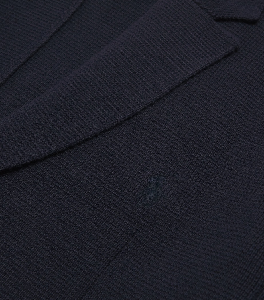 Cotton Blazer-Style Cardigan (6-14 Years) RL NAVY Image 3