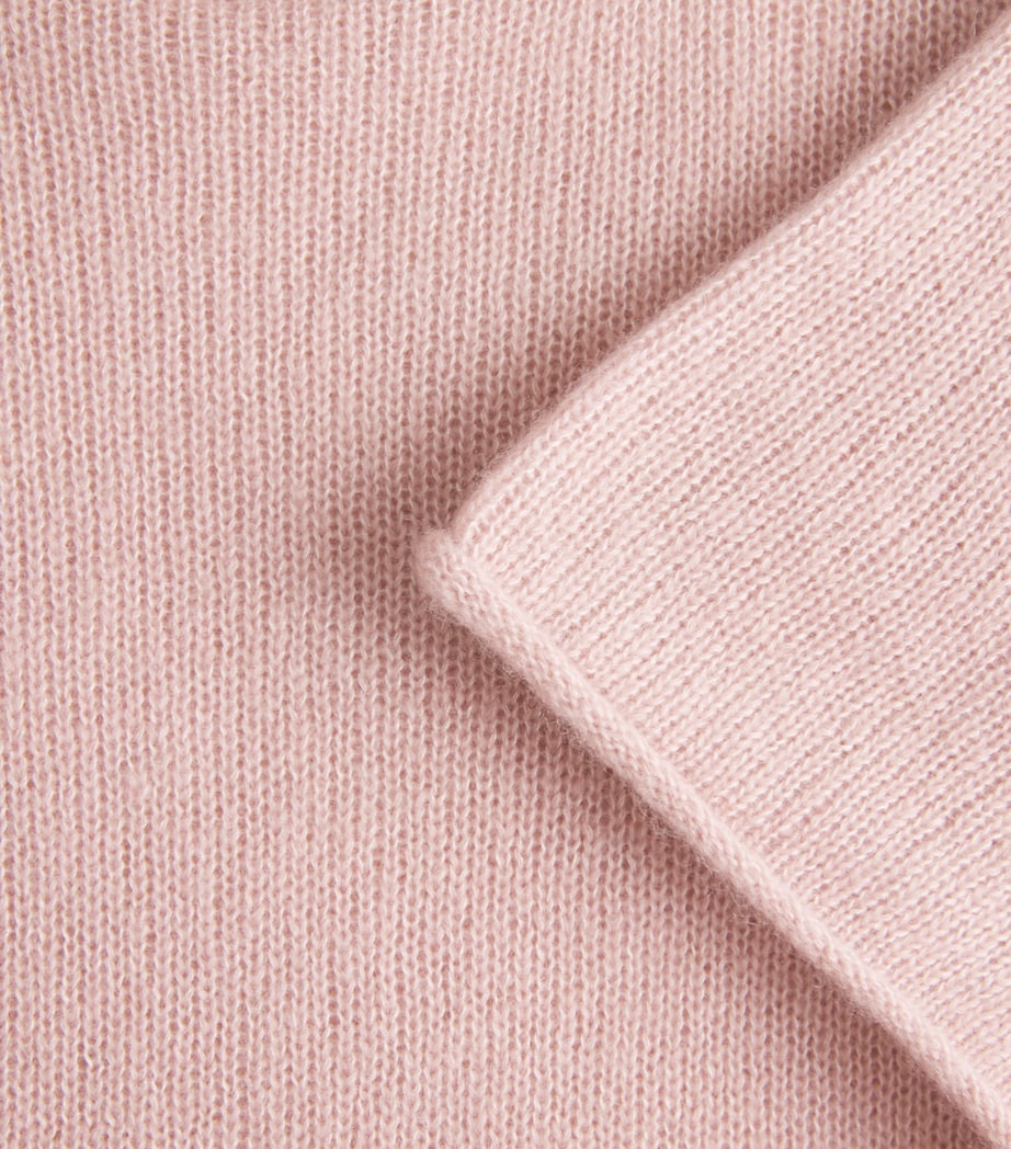 ME+EM Womens Wool-Cashmere-Silk Puff-Sleeve T-Shirt Smoke Pink Image 6
