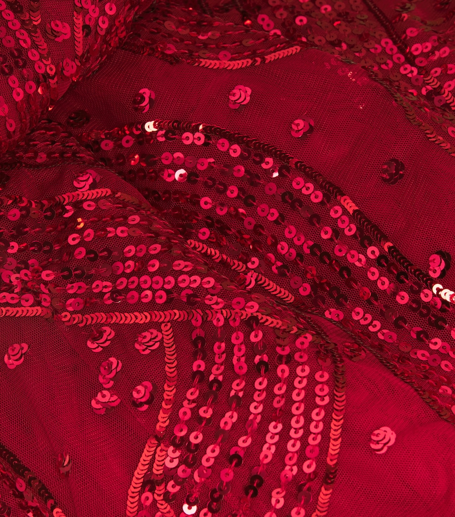 Sequin-Embellished Ballerina Midi Dress 77966621 RED Image 5