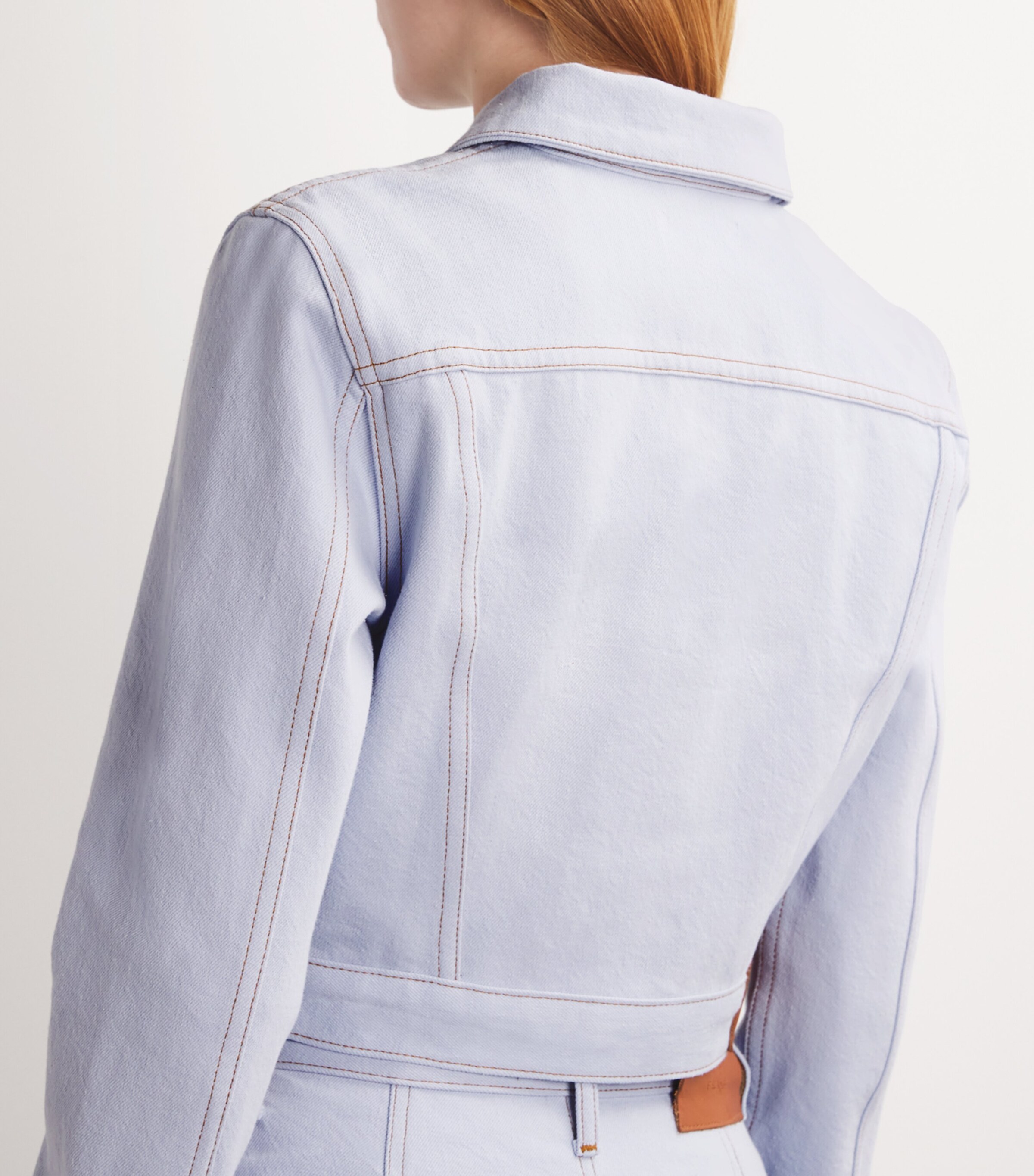 x Carolina Herrera Tailored Denim Jacket CELESTE Image 6