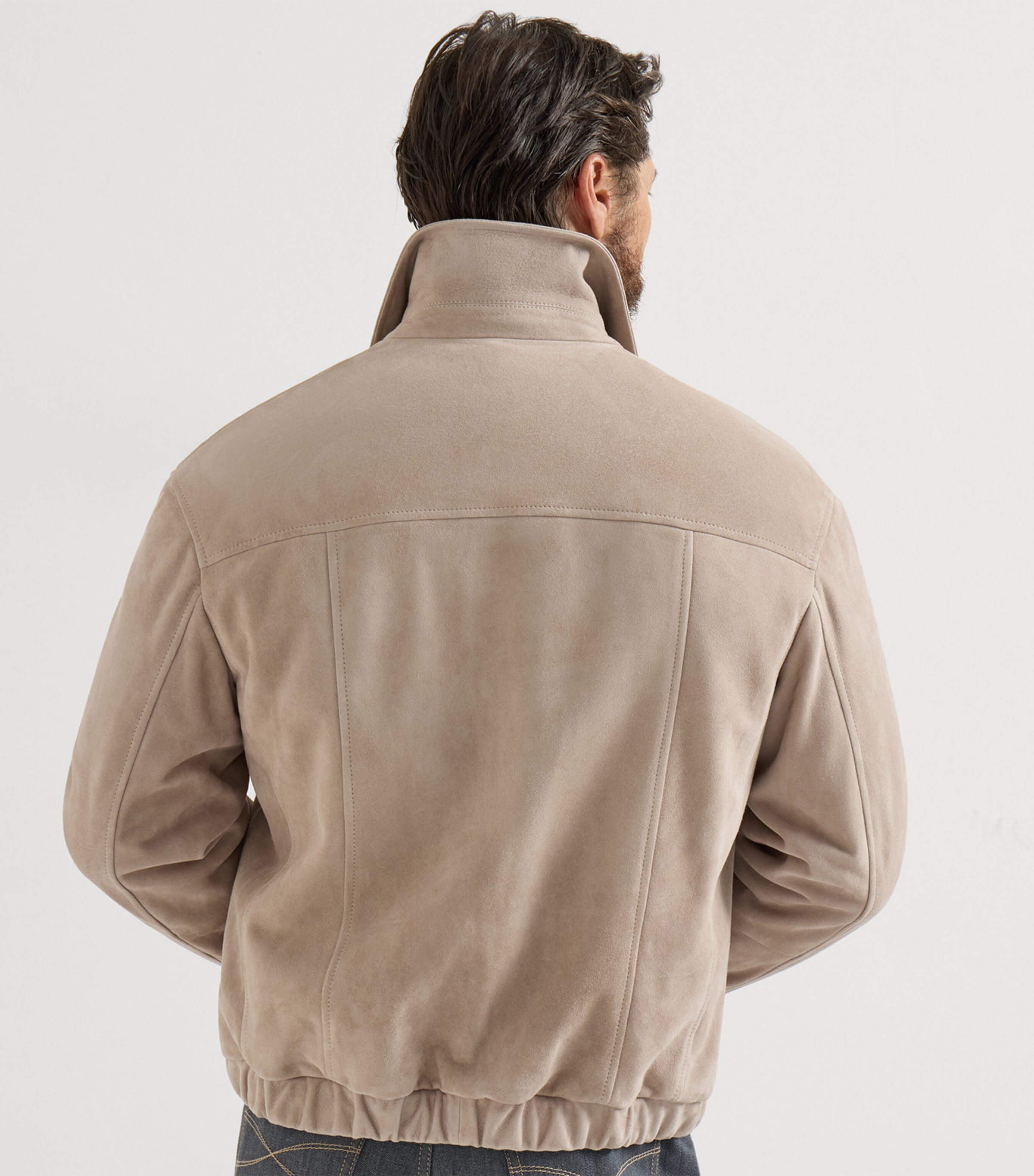 Suede Two-Way Zip Jacket CZT85 Image 5