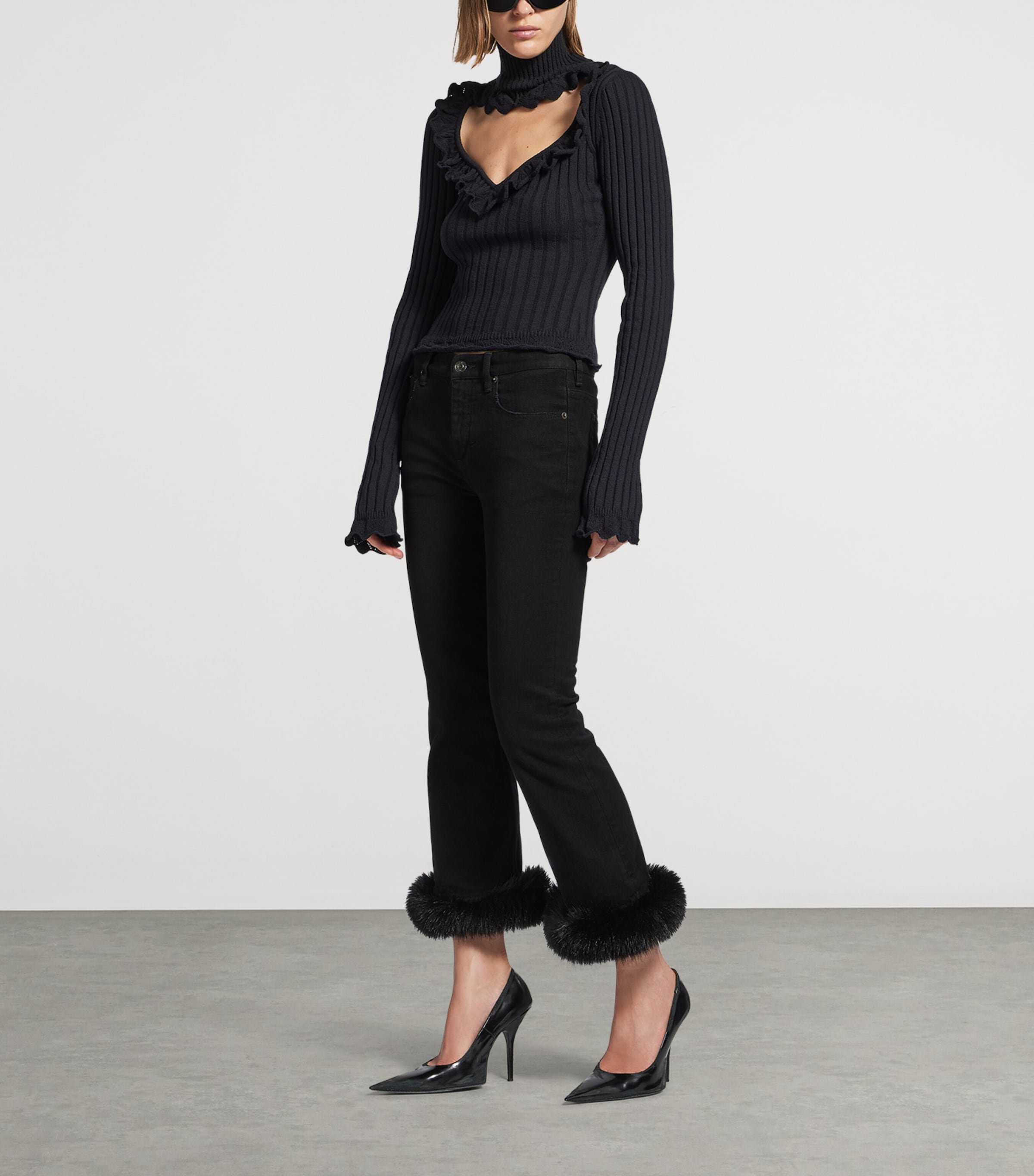 Heart Cut-Out Rollneck Sweater 1000 Image 2