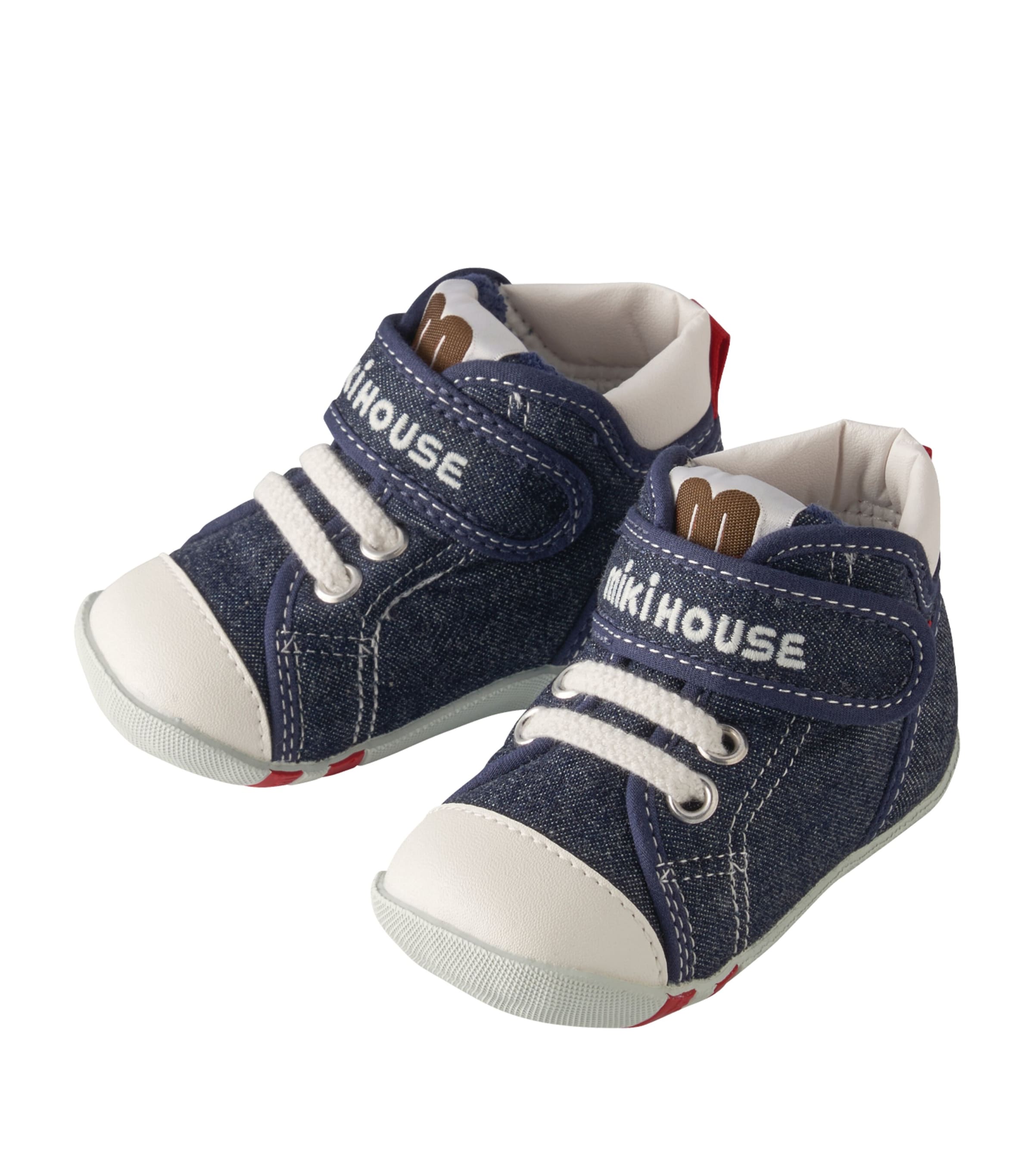 Miki House Canvas Logo Strap Sneakers | Baby Clothing | Baby Shoes | Trainers | Designers | Miki House