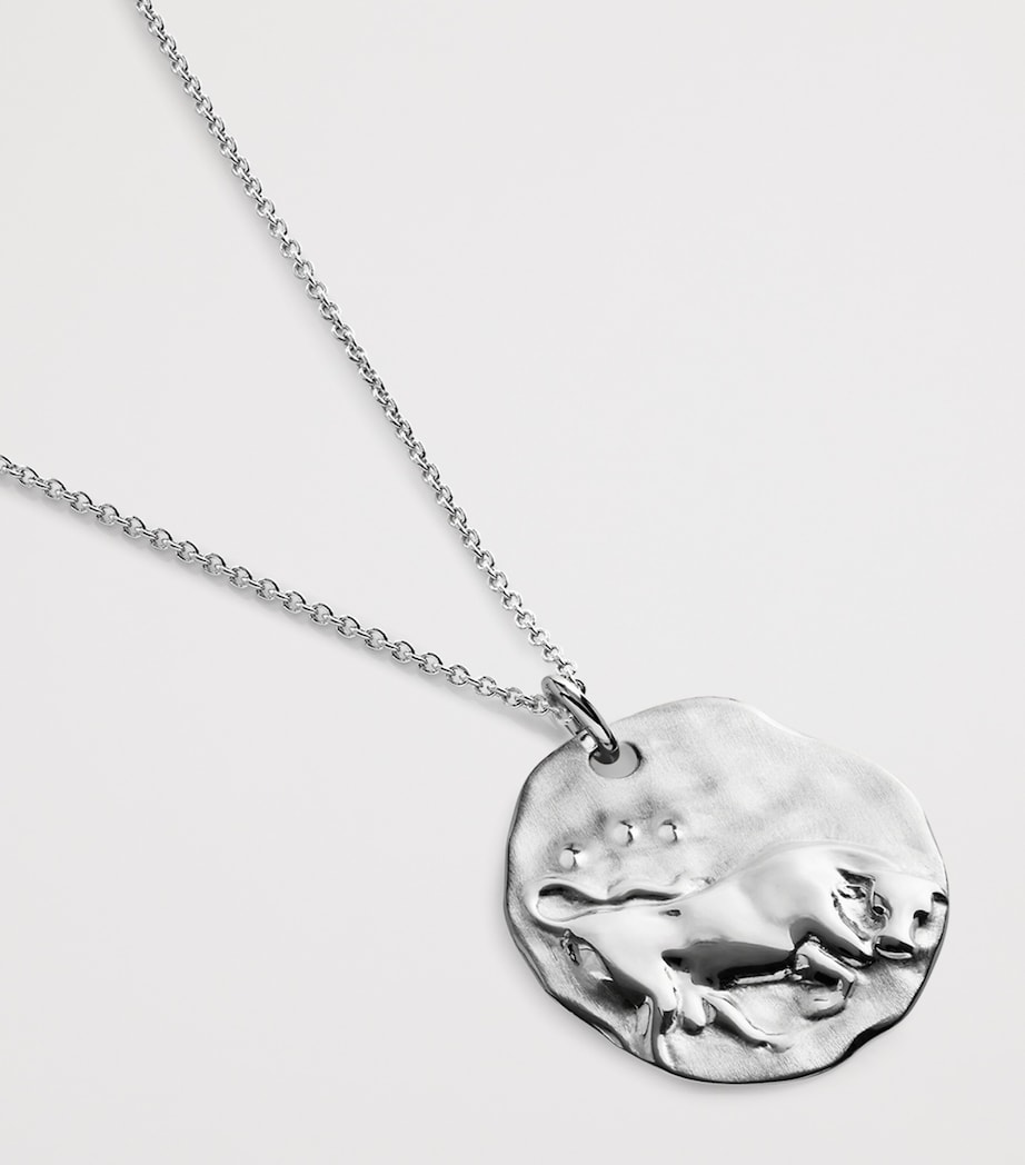 Monica Vinader Sterling Silver Taurus Zodiac Necklace Sterling Silver Image 2