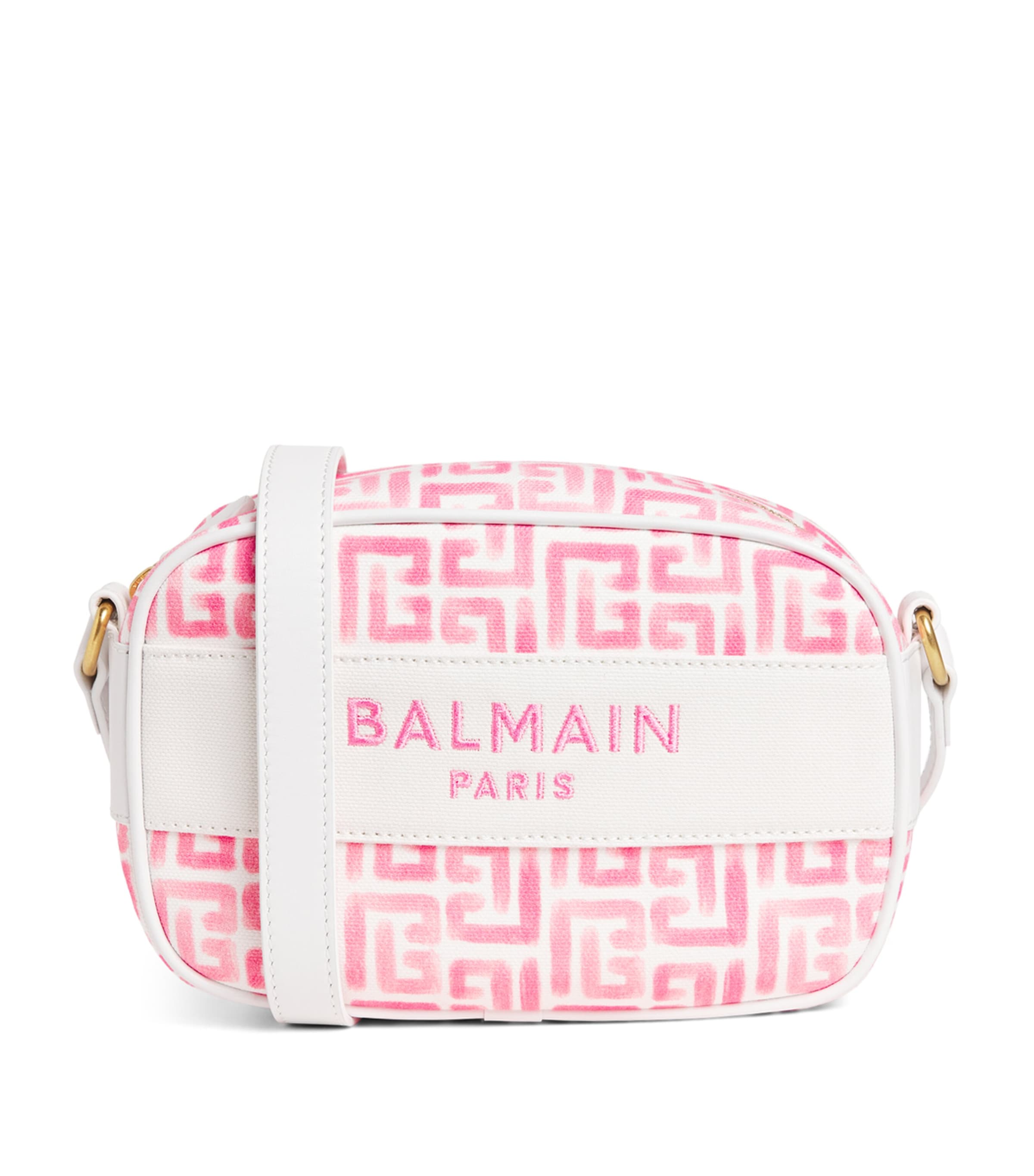 Balmain Kids Printed Cross-Body Bag White/pink Image 1