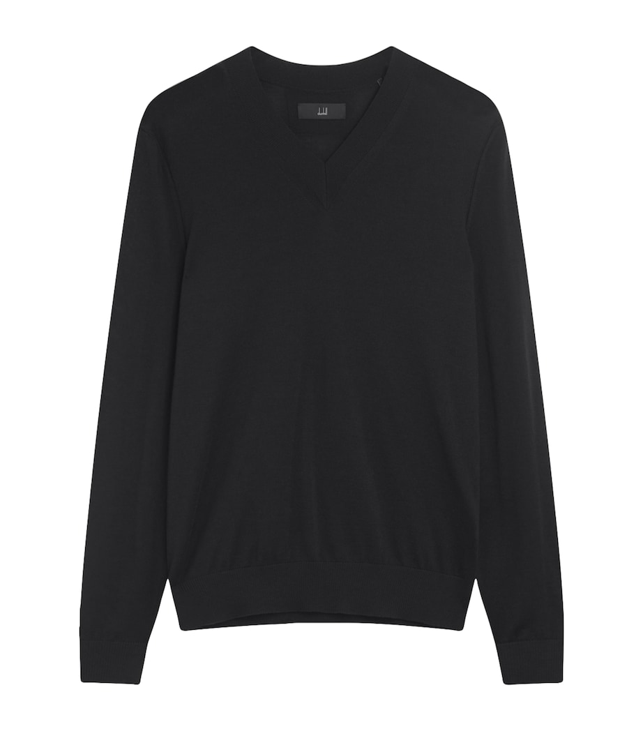 Merino V-Neck Sweater 416HOUSE NAVY Image 1