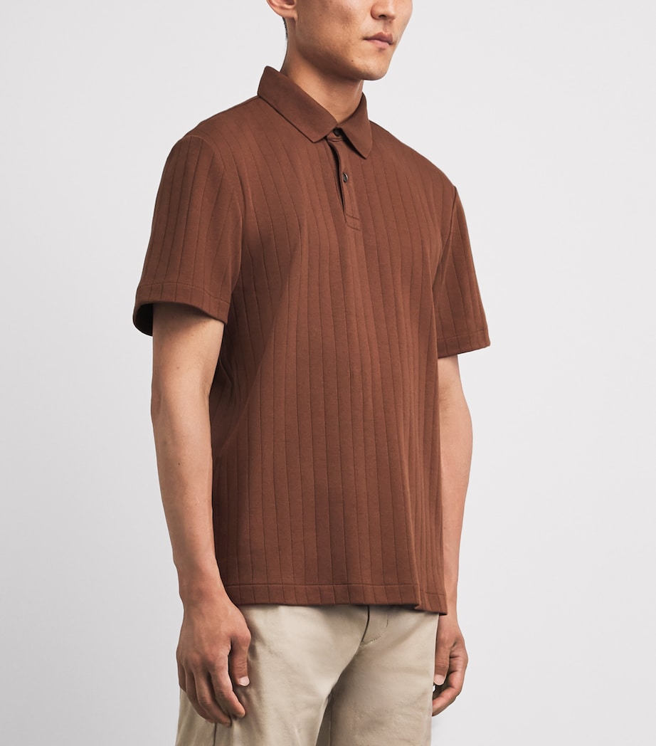 Bogner Mens Cotton Zane Polo Shirt Brown Image 4