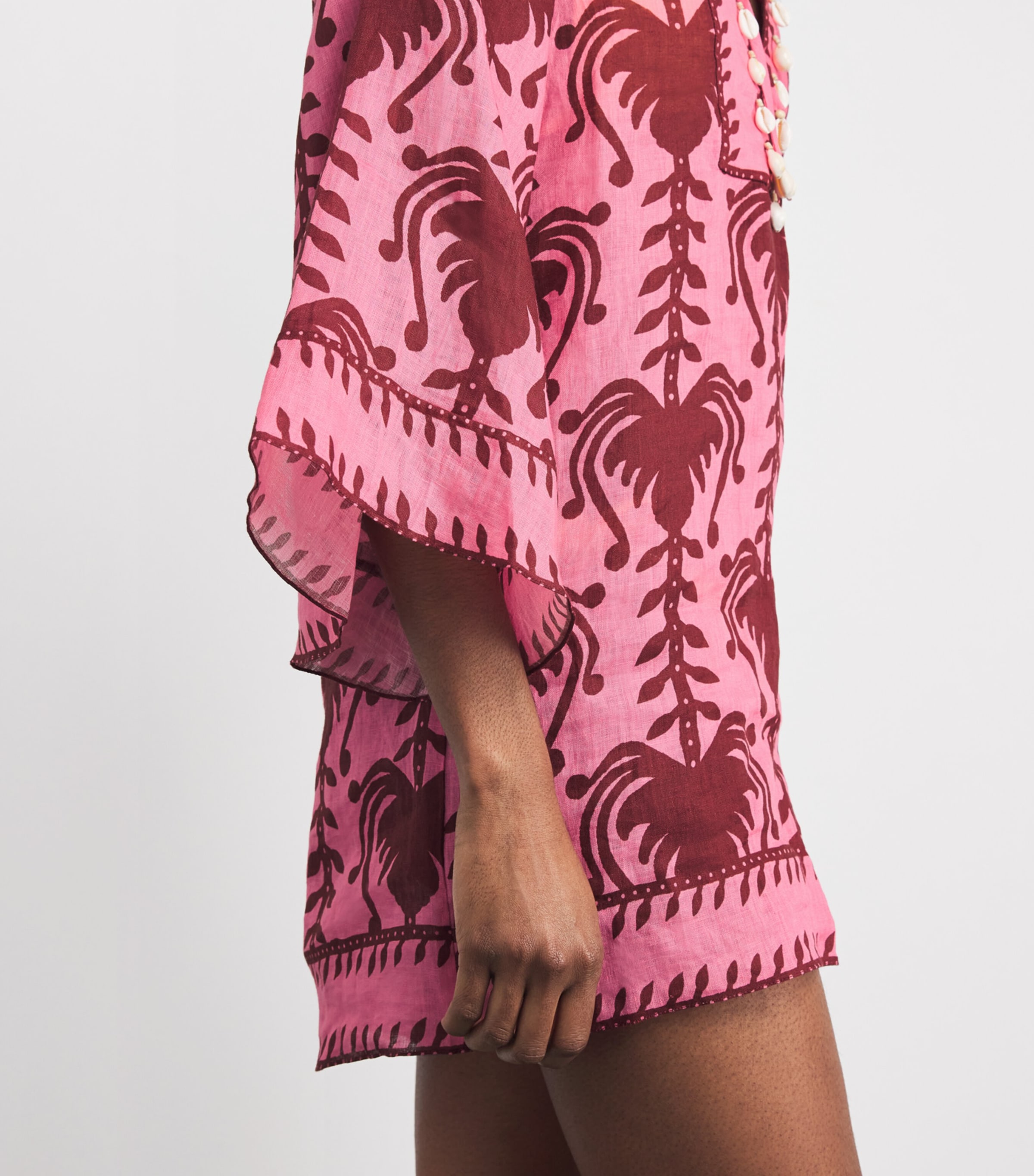 Linen Savannah Tunic Mini Dress PINK/CHERRY WILD Image 5