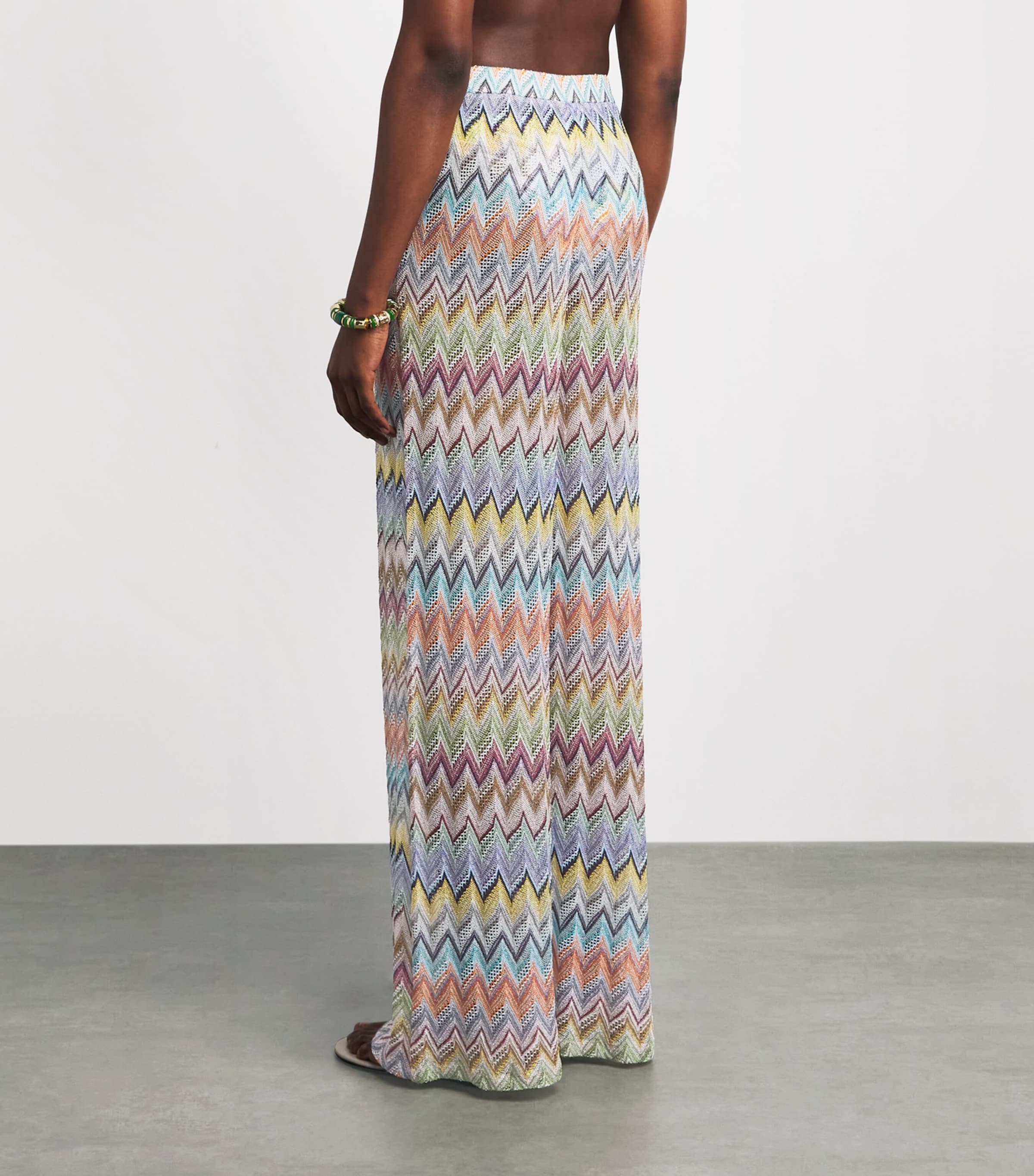 Missoni Womens Zigzag Wide-Leg Trousers Smsor Multicolor Image 5