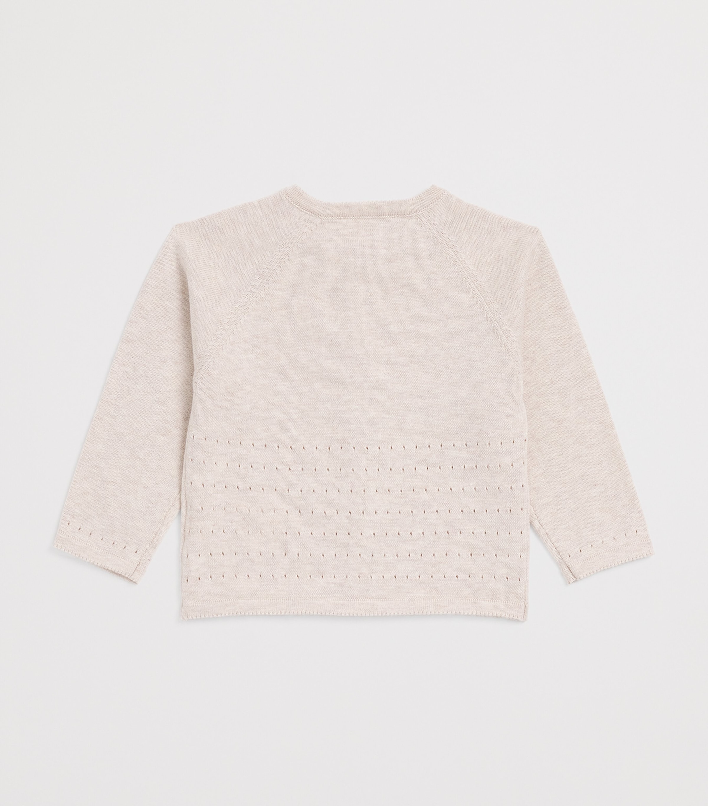 Cotton Cardigan (1 Month - 24 Months) 62BEIGE CHINÉ Image 2