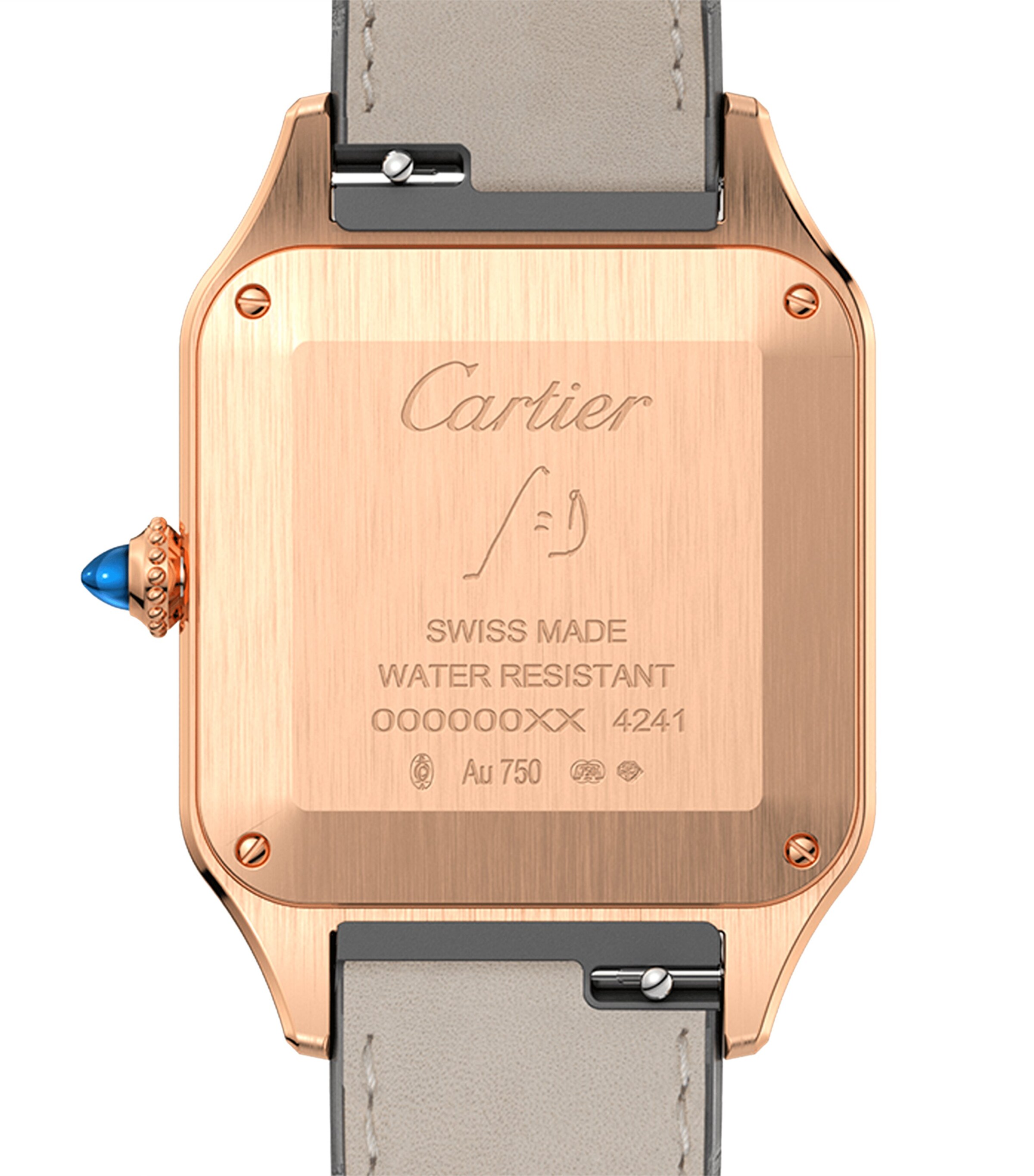 Rose Gold Santos-Dumont Watch 31.4mm GREY Image 6