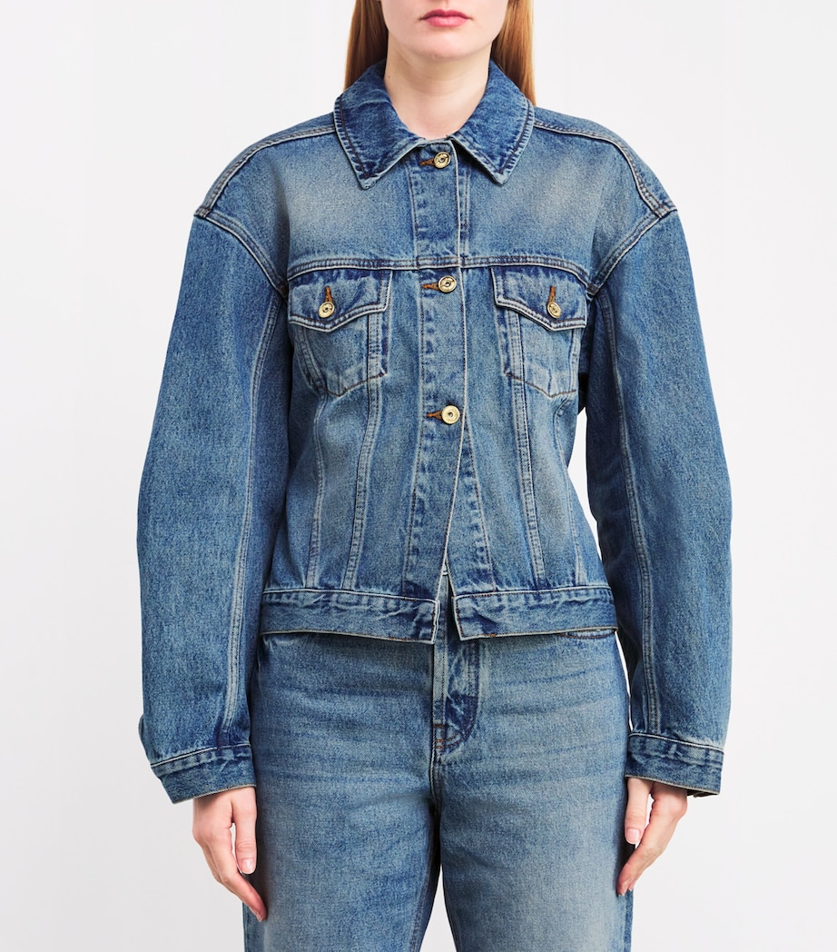 Jacquemus Womens Denim De-Nîmes Jacket Blue/tabac Image 3