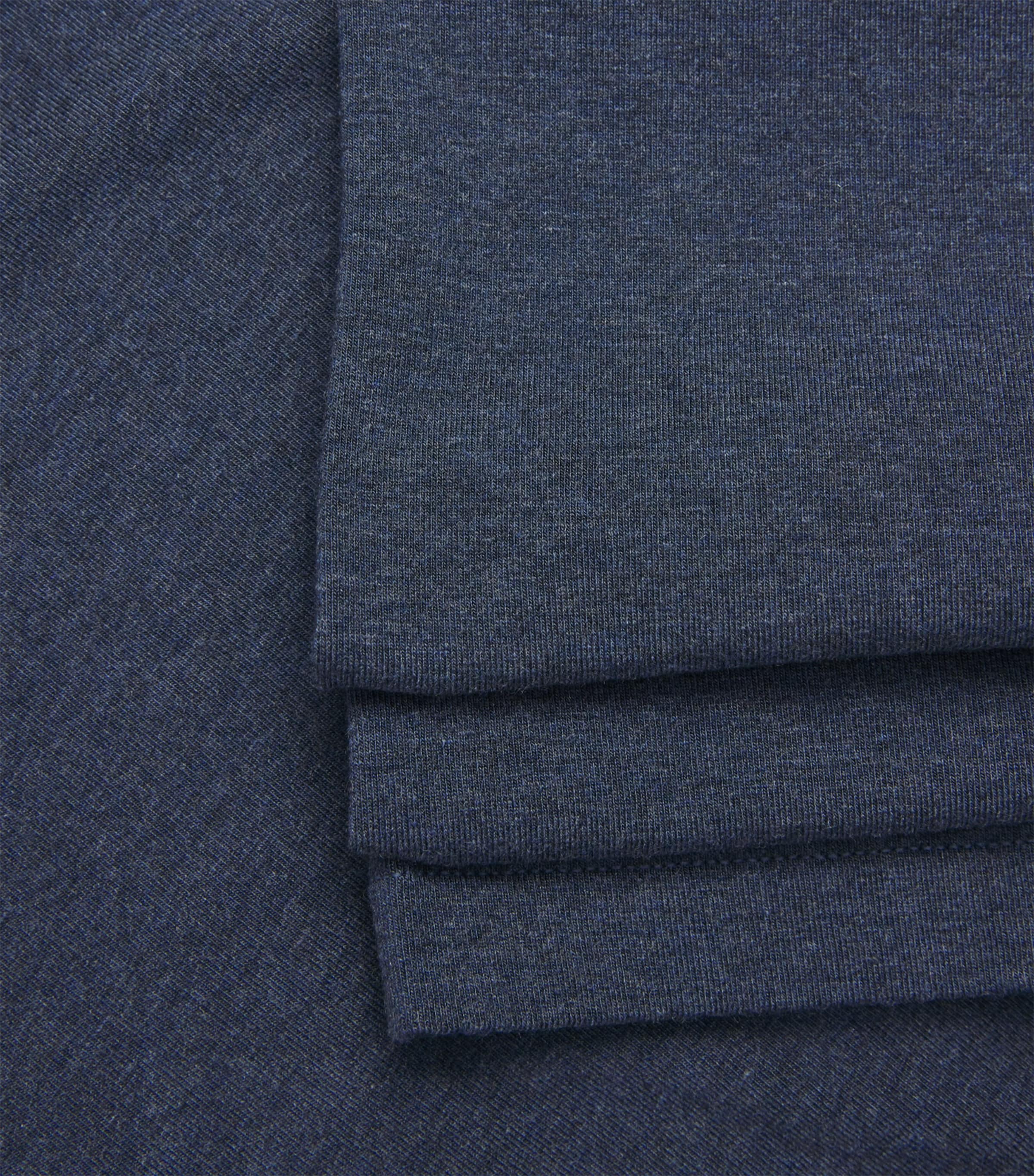 Zimmerli Mens Lyocell-Blend Soft Lounge Long-Sleeve T-Shirt Blue Melange Image 6