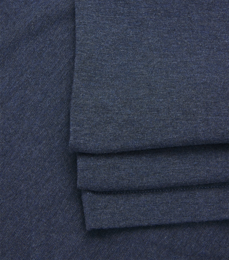 Zimmerli Mens Lyocell-Blend Soft Lounge Long-Sleeve T-Shirt Blue Melange Image 6