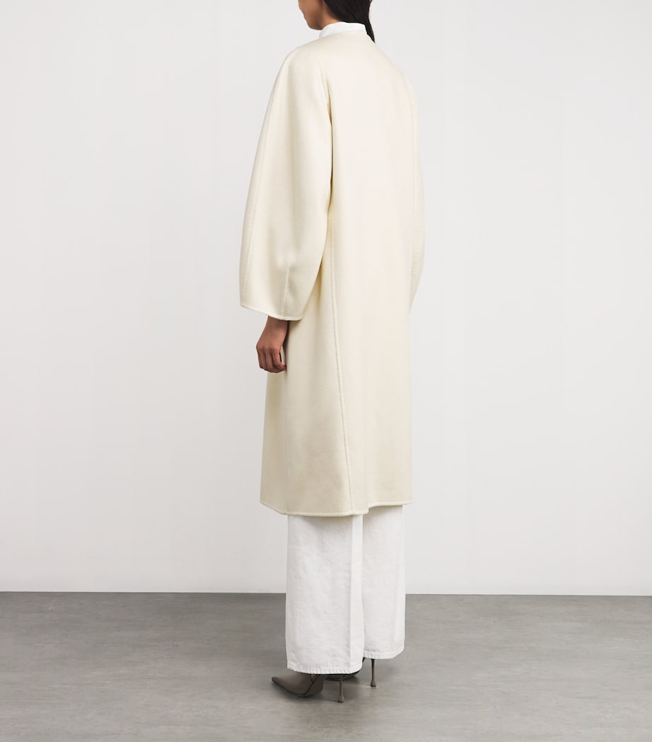 Cashmere Wrap Coat VR1 WHITE Image 4