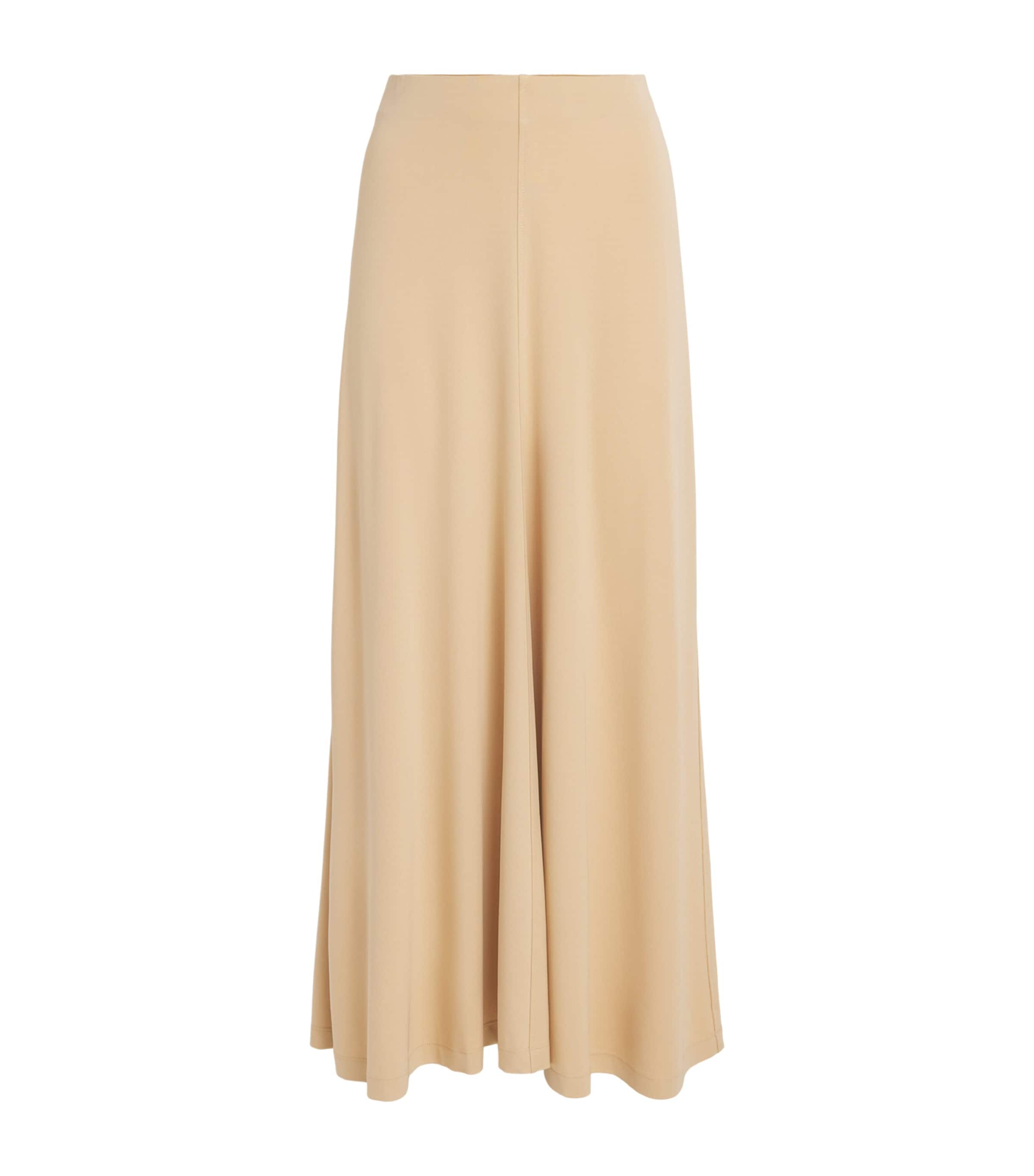 Toteme Womens Jersey Flared Maxi Skirt Chai Image 1