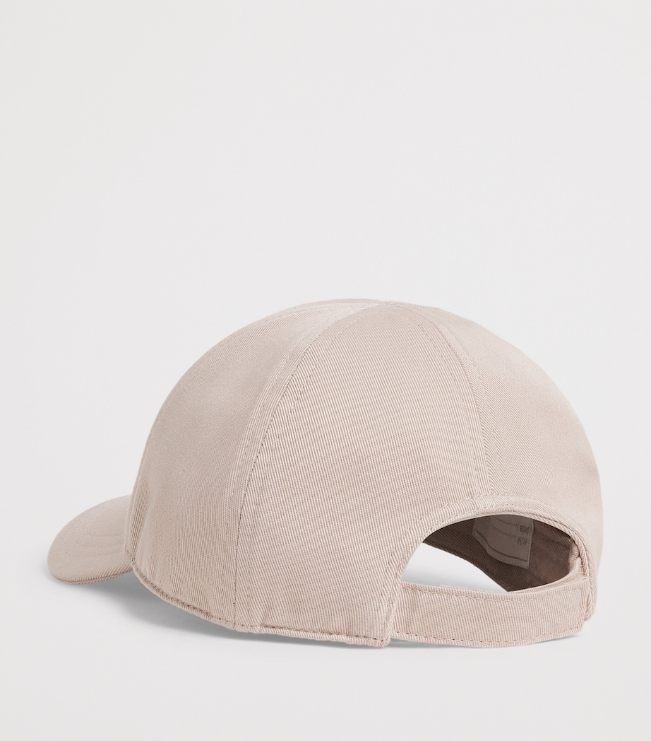 Eleventy Cotton Logo Baseball Cap Sabbia Image 3