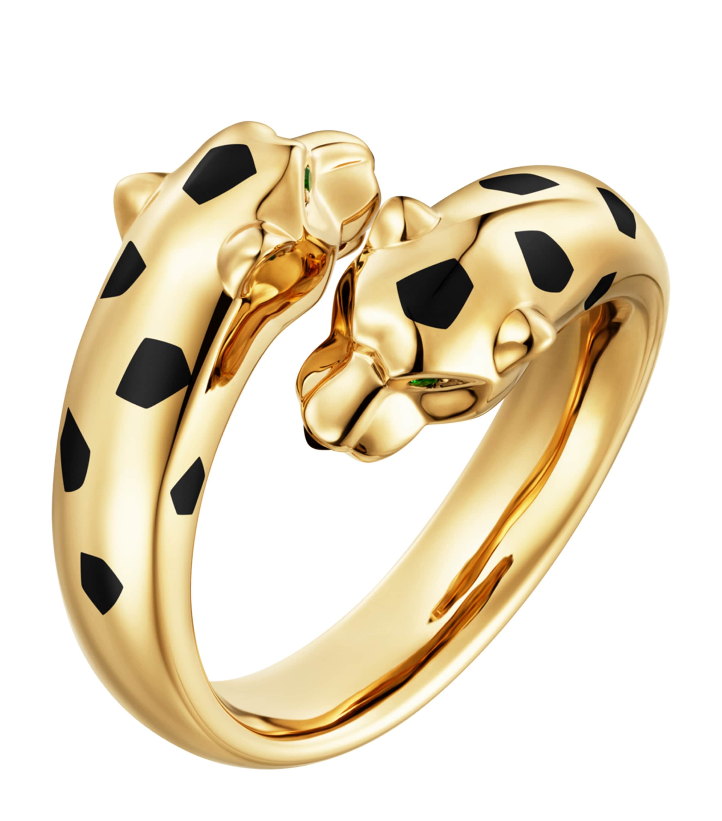 Cartier Yellow Gold, Tsavorite Garnet And Onyx Panthère De Ring