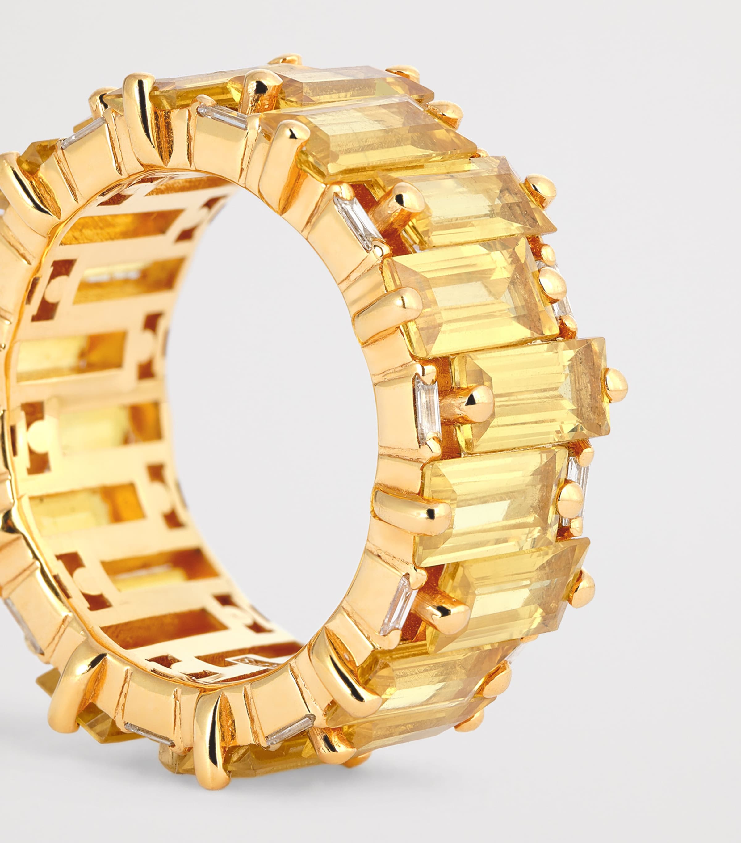 Yellow Gold, Diamond and Sapphire One Of A Kind Ring (Size 7) 18K YG/YS Image 6