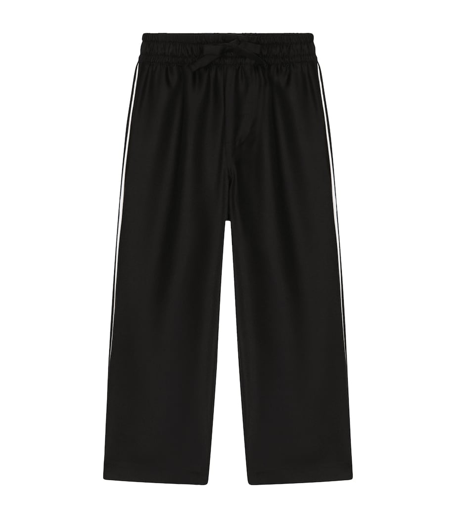 Dolce&Gabbana Kids Silk Pyjama Trousers (8-14 Years) Black Image 1