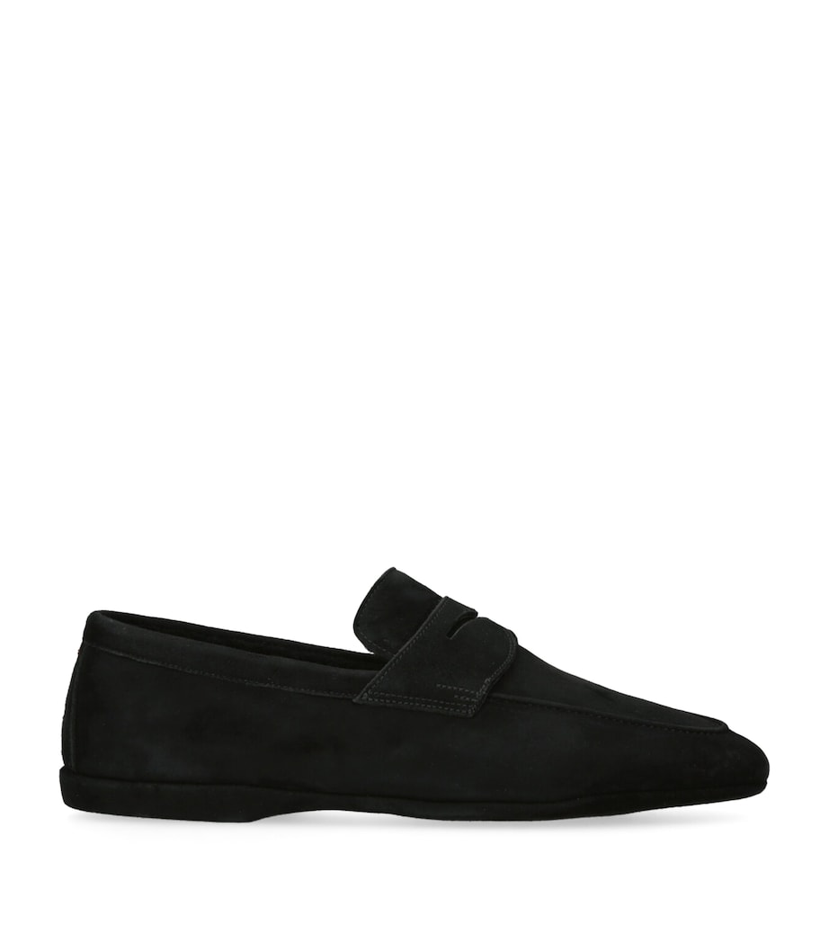 Santoni Suede Carlo Slippers Grey/dark Image 1