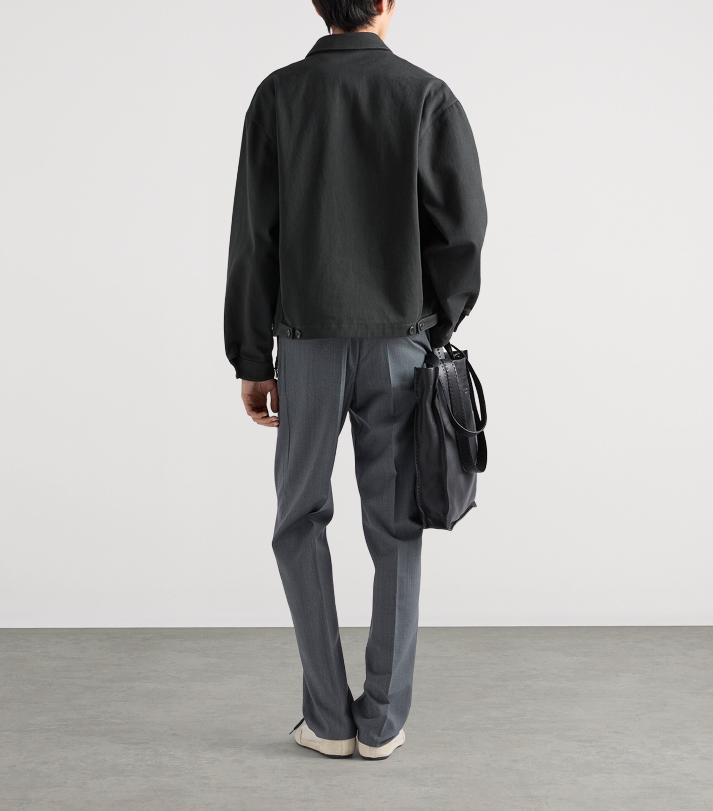 Prada Denim Blouson Jacket Green Image 5