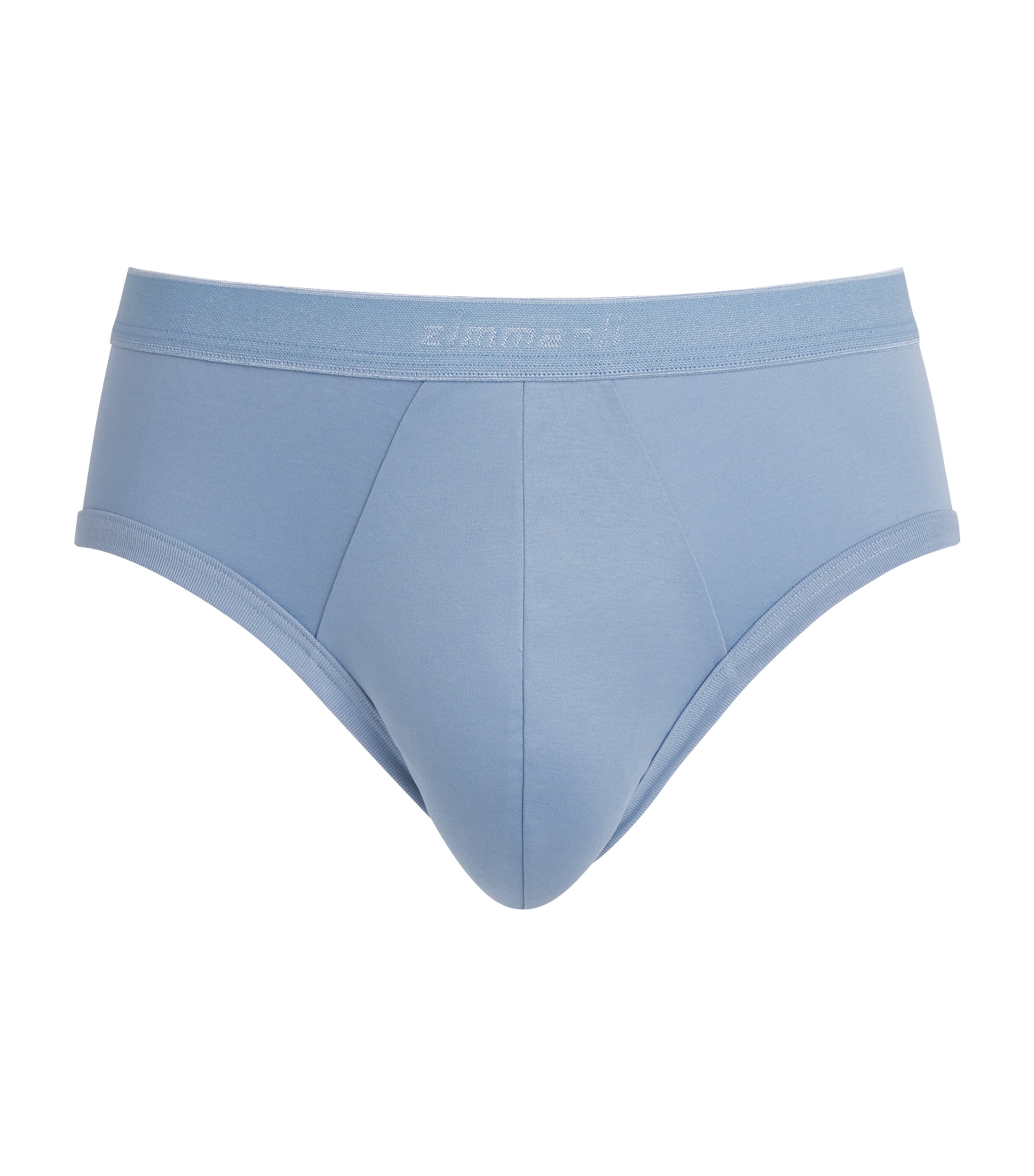 Zimmerli Stretch-cotton Briefs In Blue