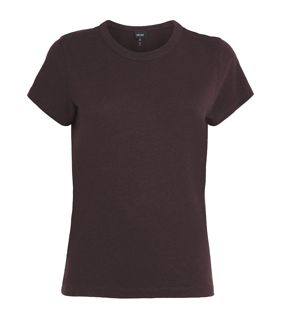 ME+EM Womens Hemp-Cotton Washed T-Shirt Cocoa Brown Image 1
