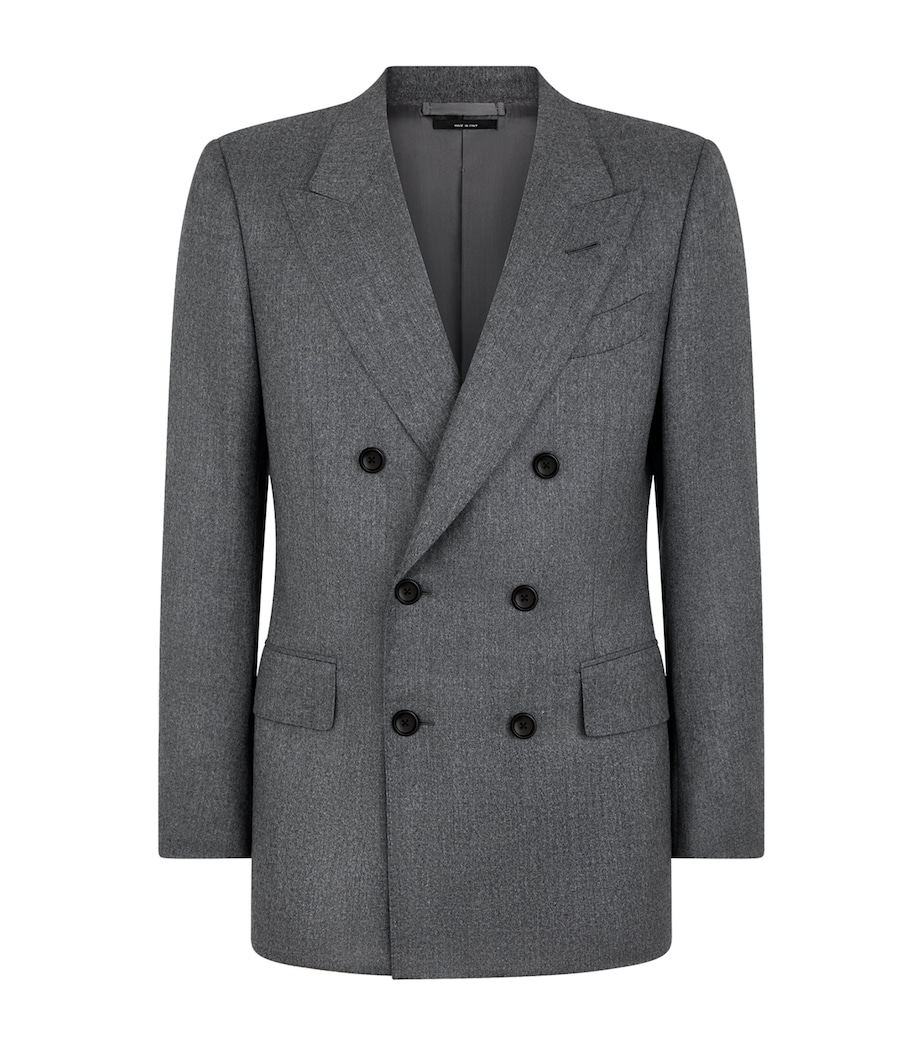 Virgin Wool Double-Breasted Blazer TAZ Image 1