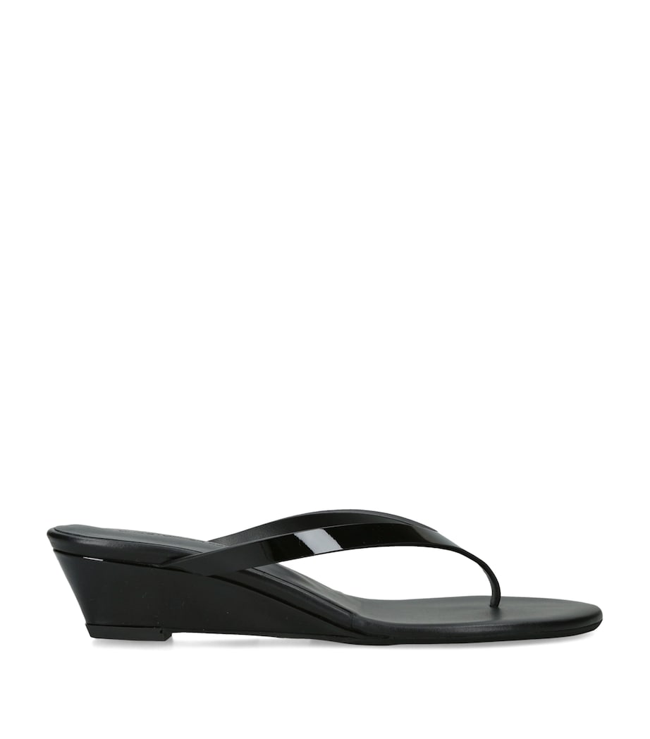 Christopher Esber Leather Scala Wedge Sandals 45 Black Image 1