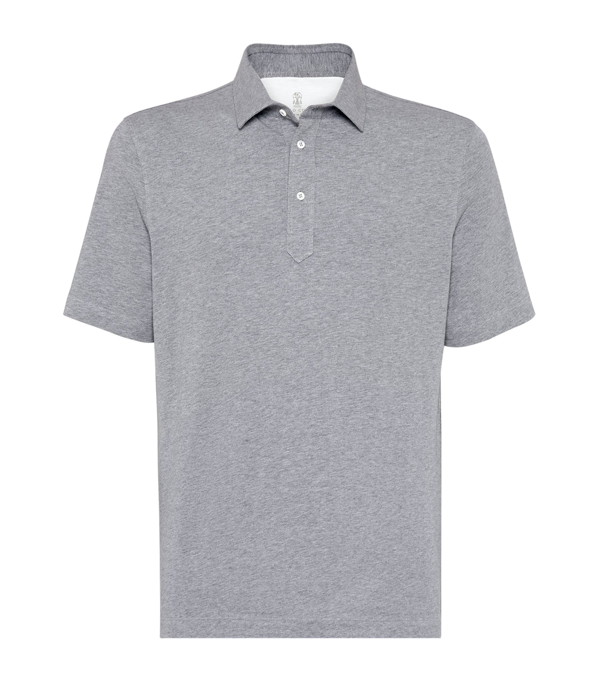 Brunello Cucinelli Cotton-jersey Polo Shirt In Animal Print