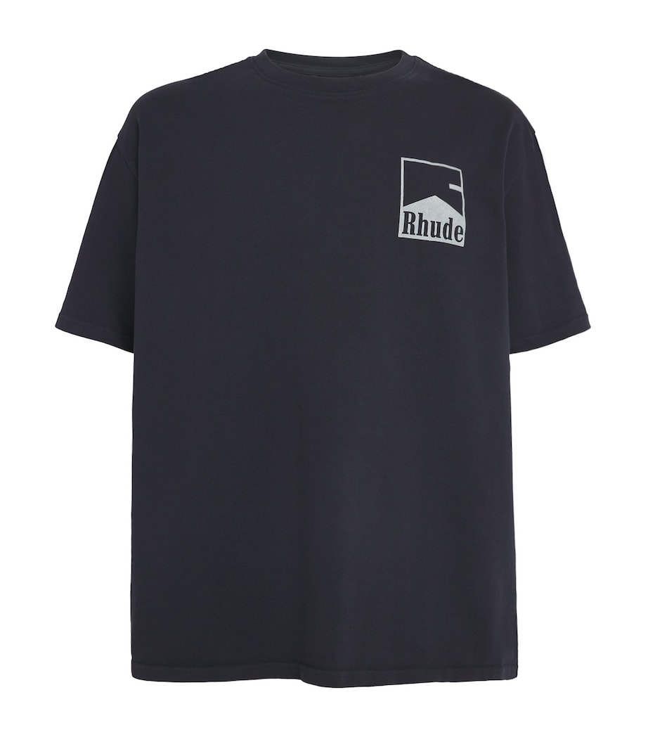 Cotton Chevron Logo T-Shirt VTG BLACK 2306 Image 1