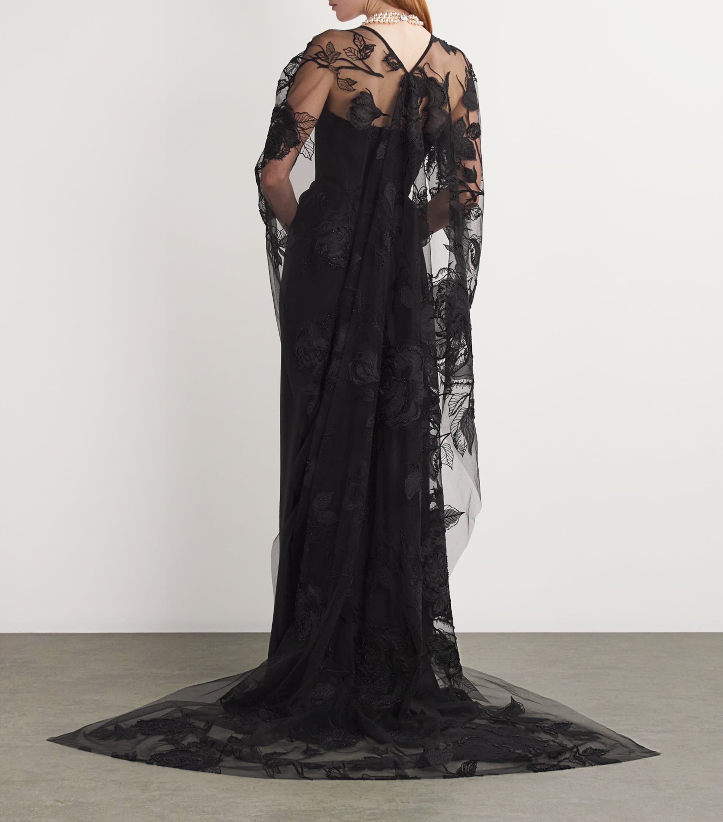 Vivienne Westwood Womens Galaxy Cape Gown Black Image 3