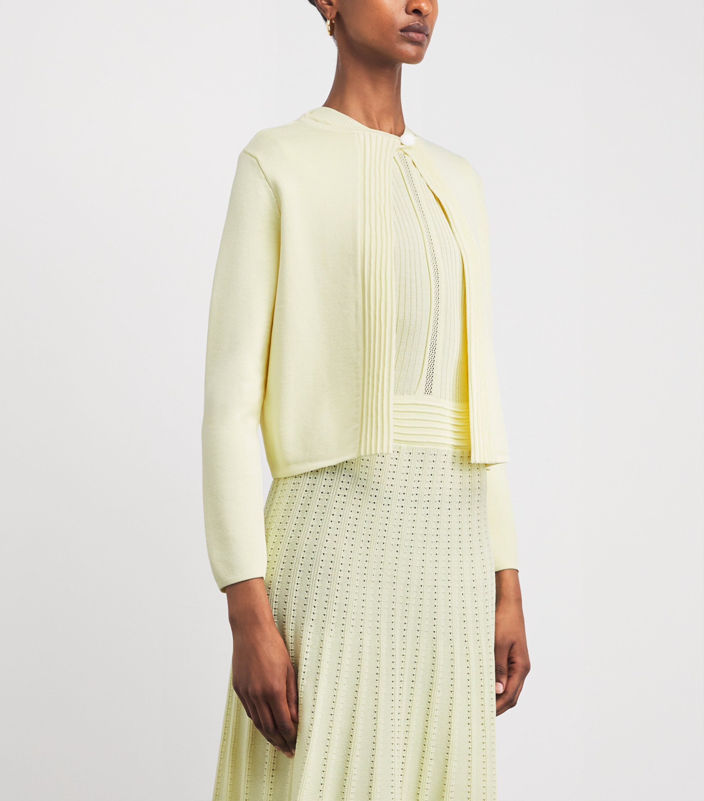 Edeline Lee Womens Knitted Open Cardigan Lem/lemon Image 4