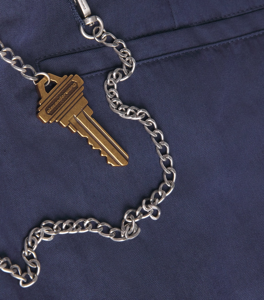 Chain-Detail Shorts 402A BLUE INK Image 5