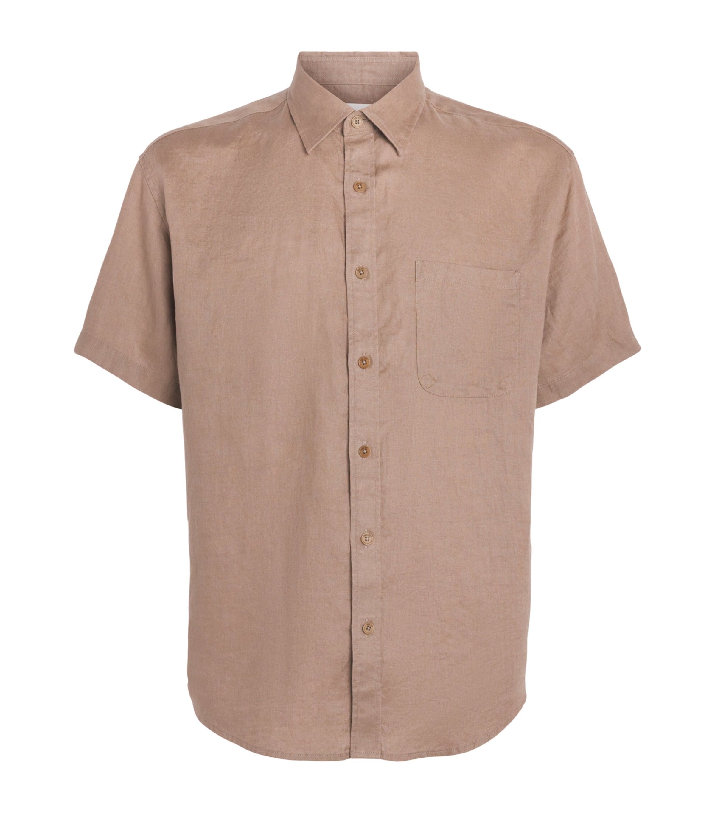 NN.07 Mens Linen Short-Sleeve Shirt Clay Mirage Image 1