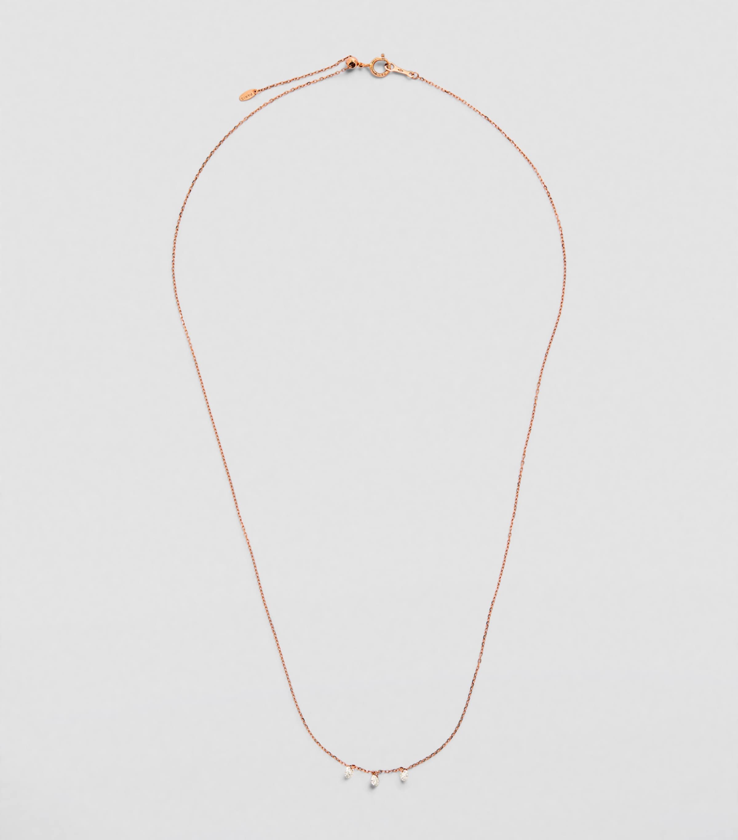 Persée Rose Gold and Diamond 3-Stone Danaé Necklace Rose Gold Image 2