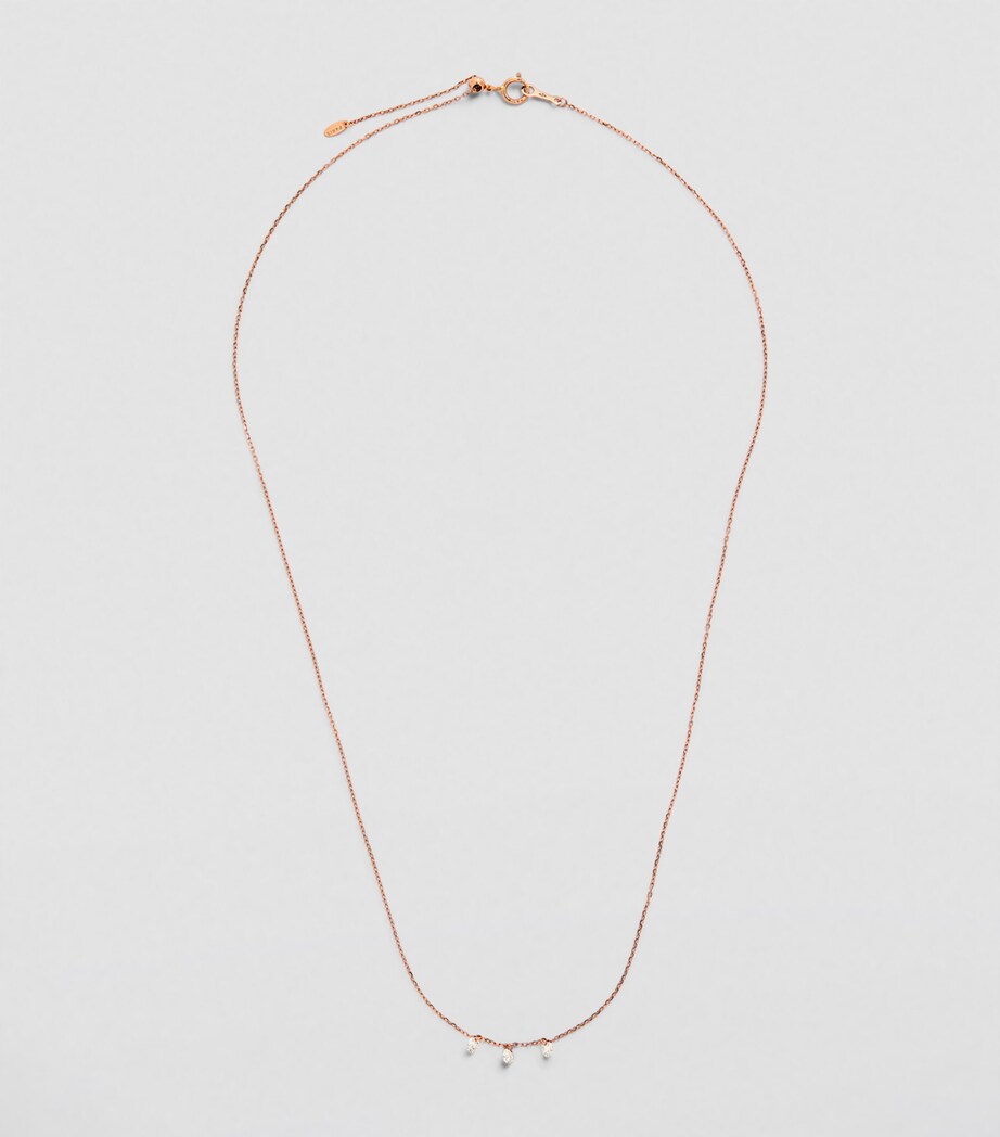 Persée Rose Gold and Diamond 3-Stone Danaé Necklace Rose Gold Image 2